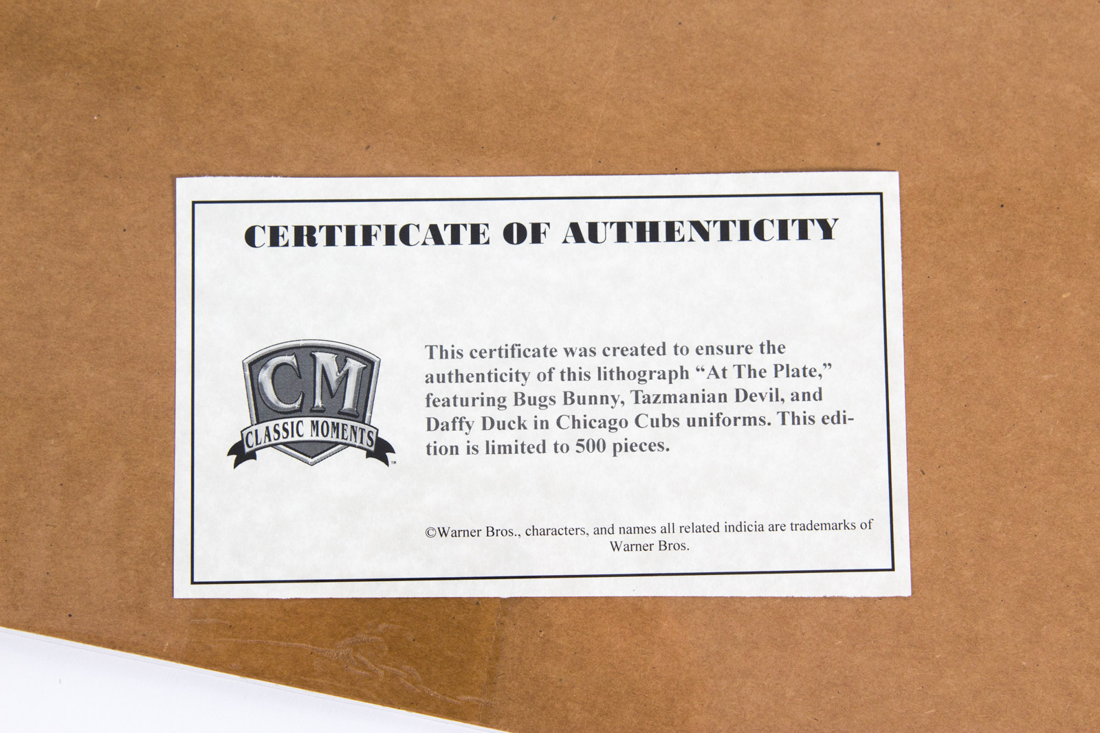 Looney Tunes "At the Plate" Chicago Cubs Lithograph