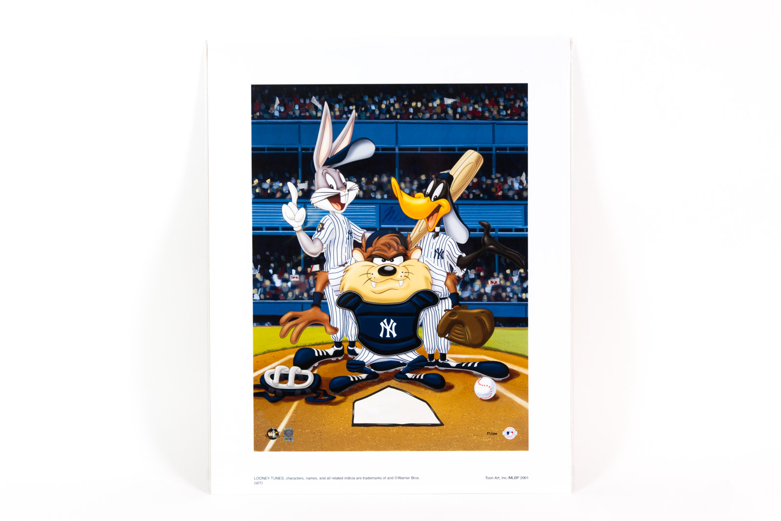 Looney Tunes "At the Plate" New York Yankees Lithograph