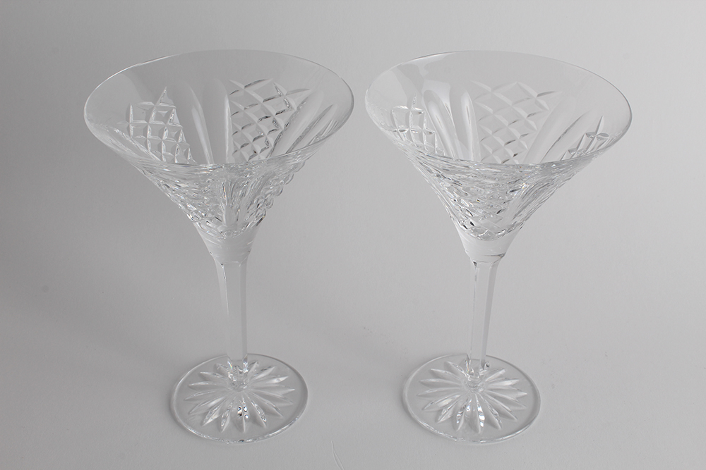 Waterford Signature "Desmond" Crystal Martini Glasses