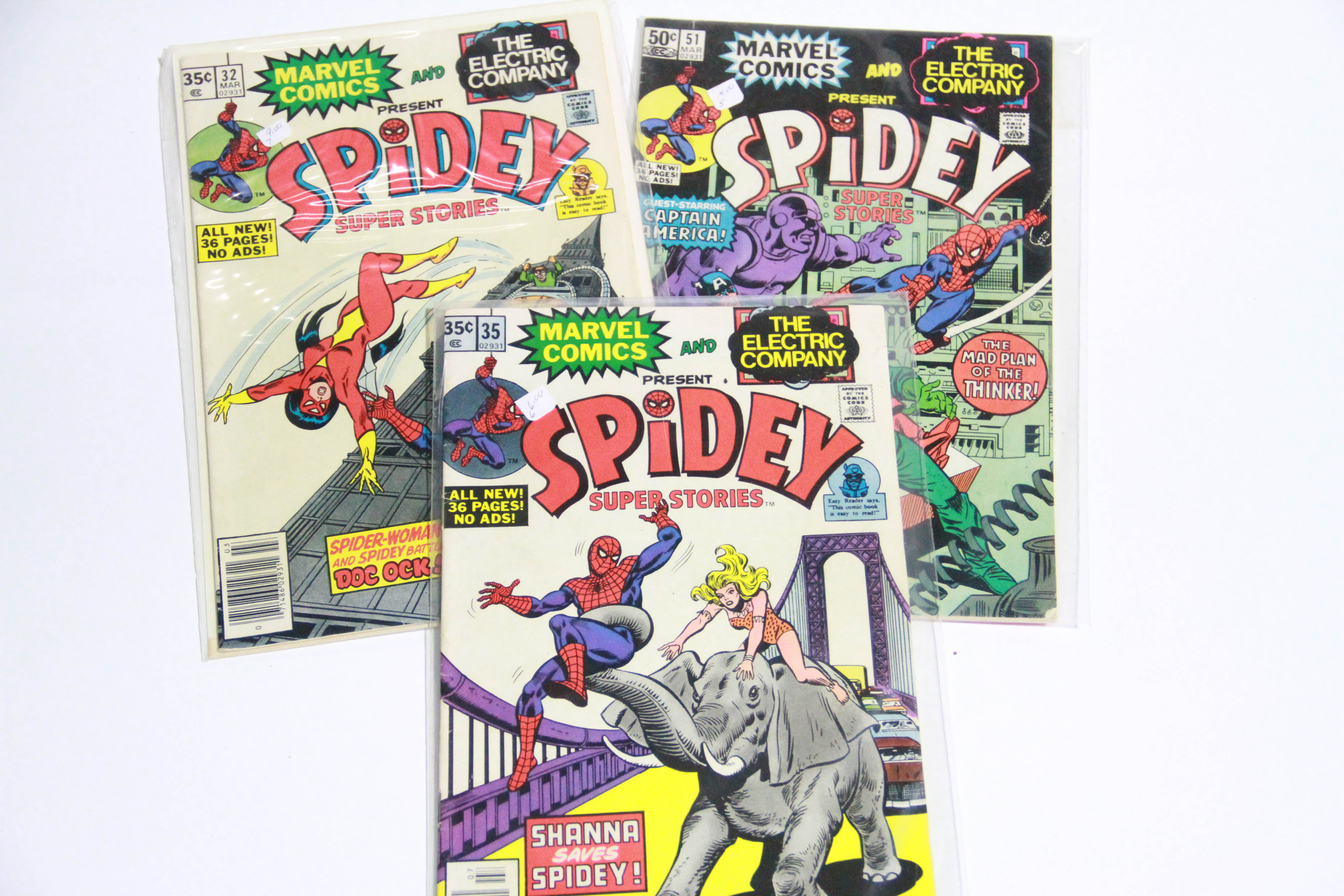 Marvel Comics and The Electric Company Present "Spidey Super Stories" Comic Books