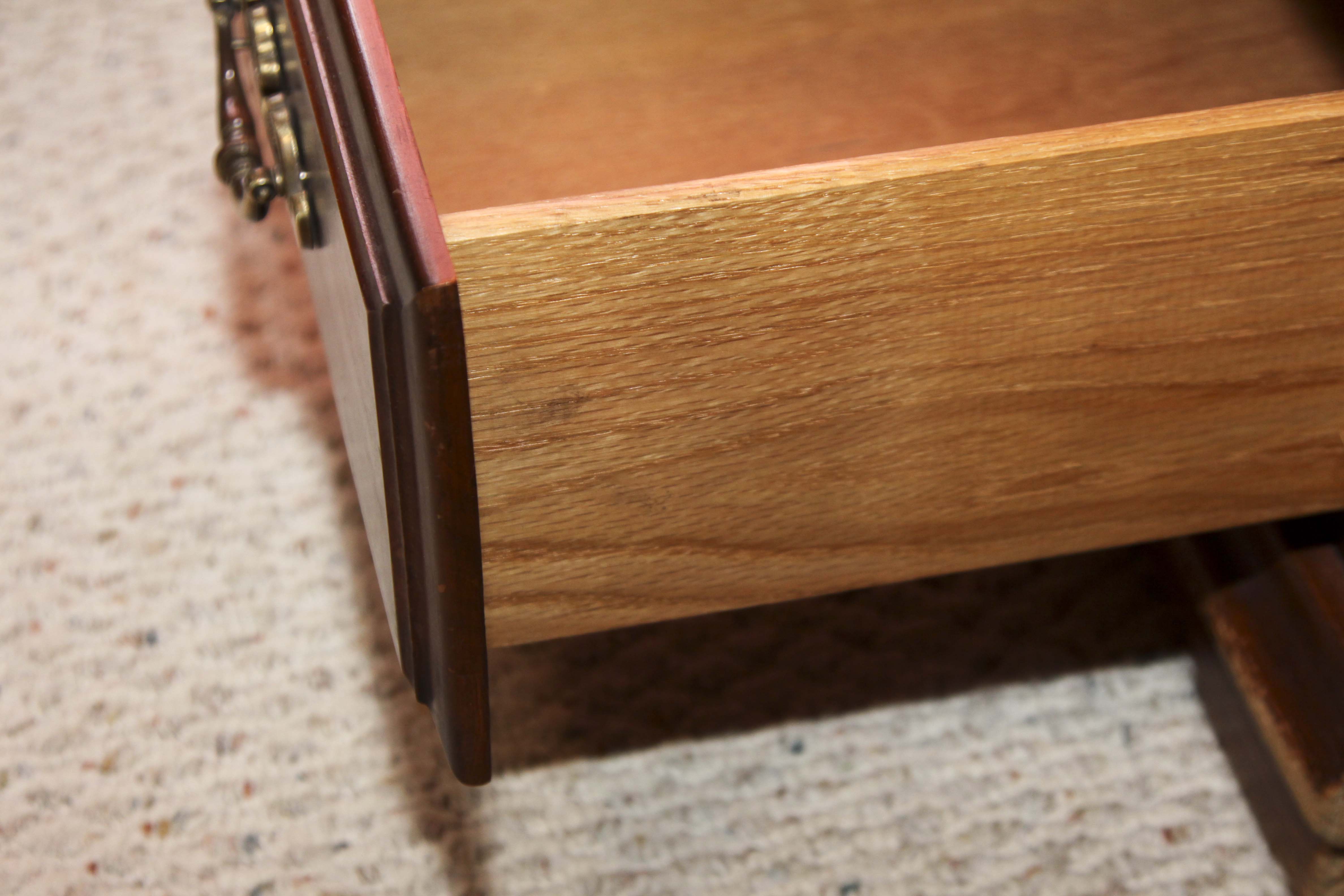 A wooden office desk