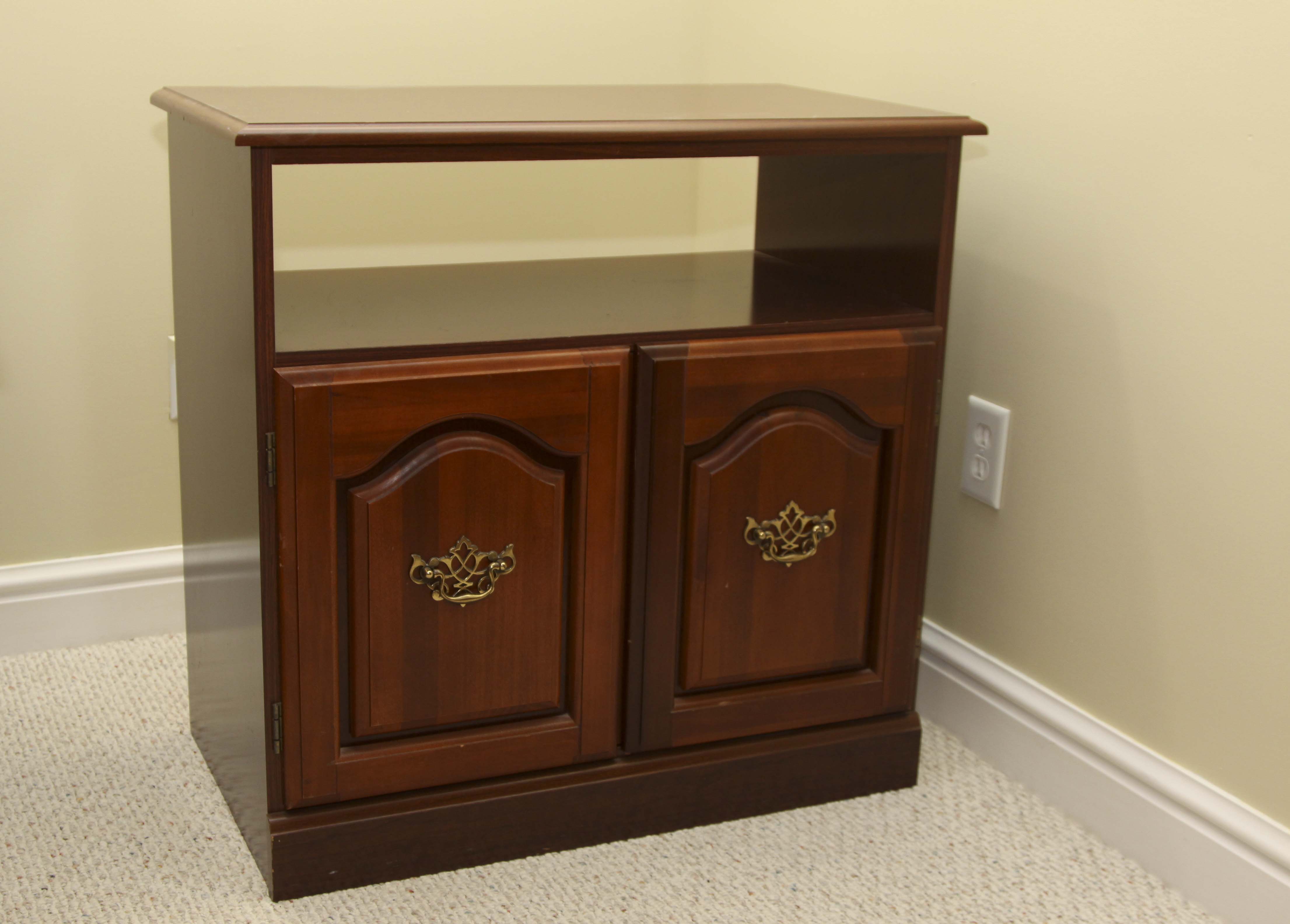 Wood Printer Stand and a Pair of filing Cabinets