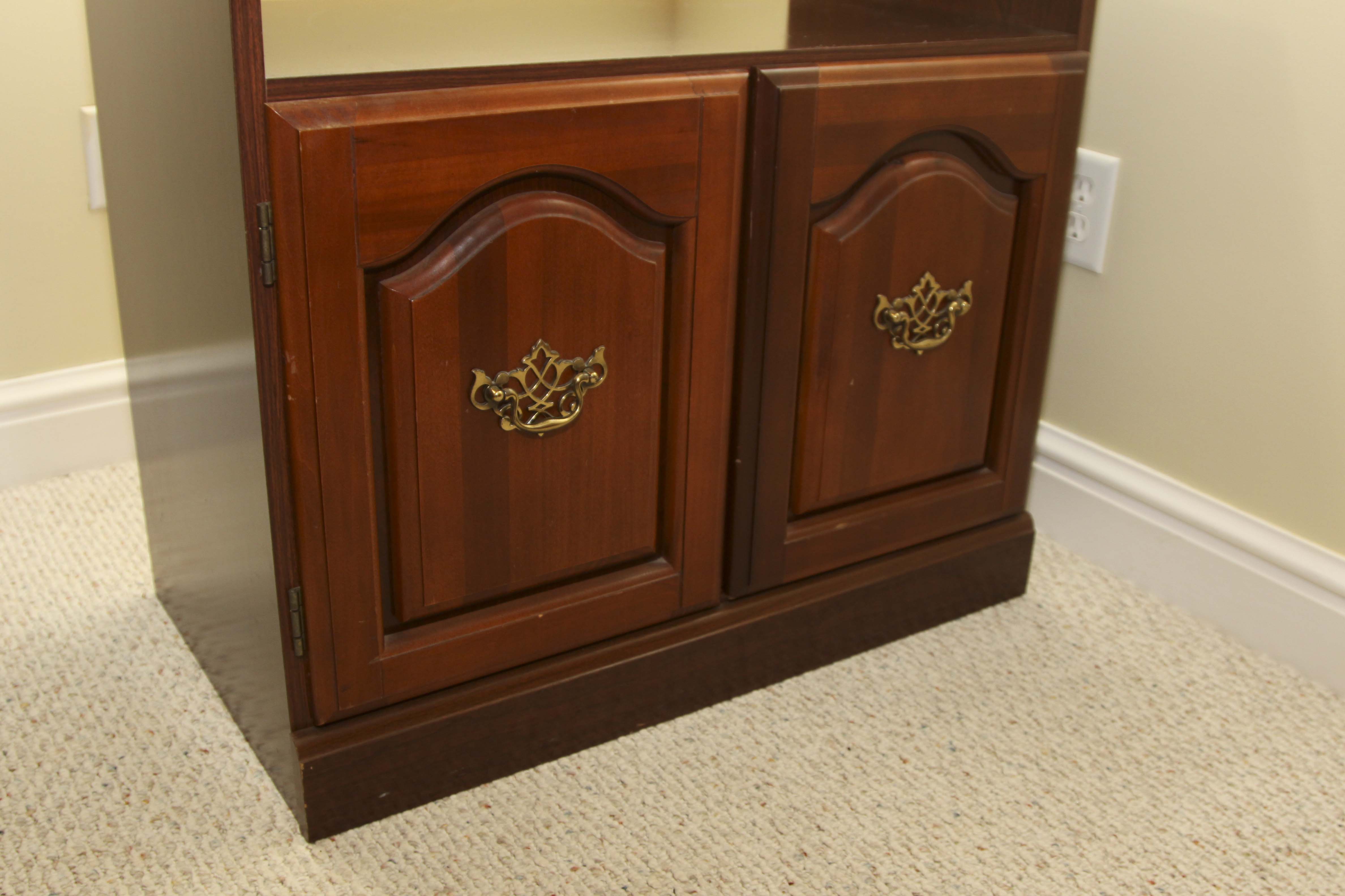 Wood Printer Stand and a Pair of filing Cabinets