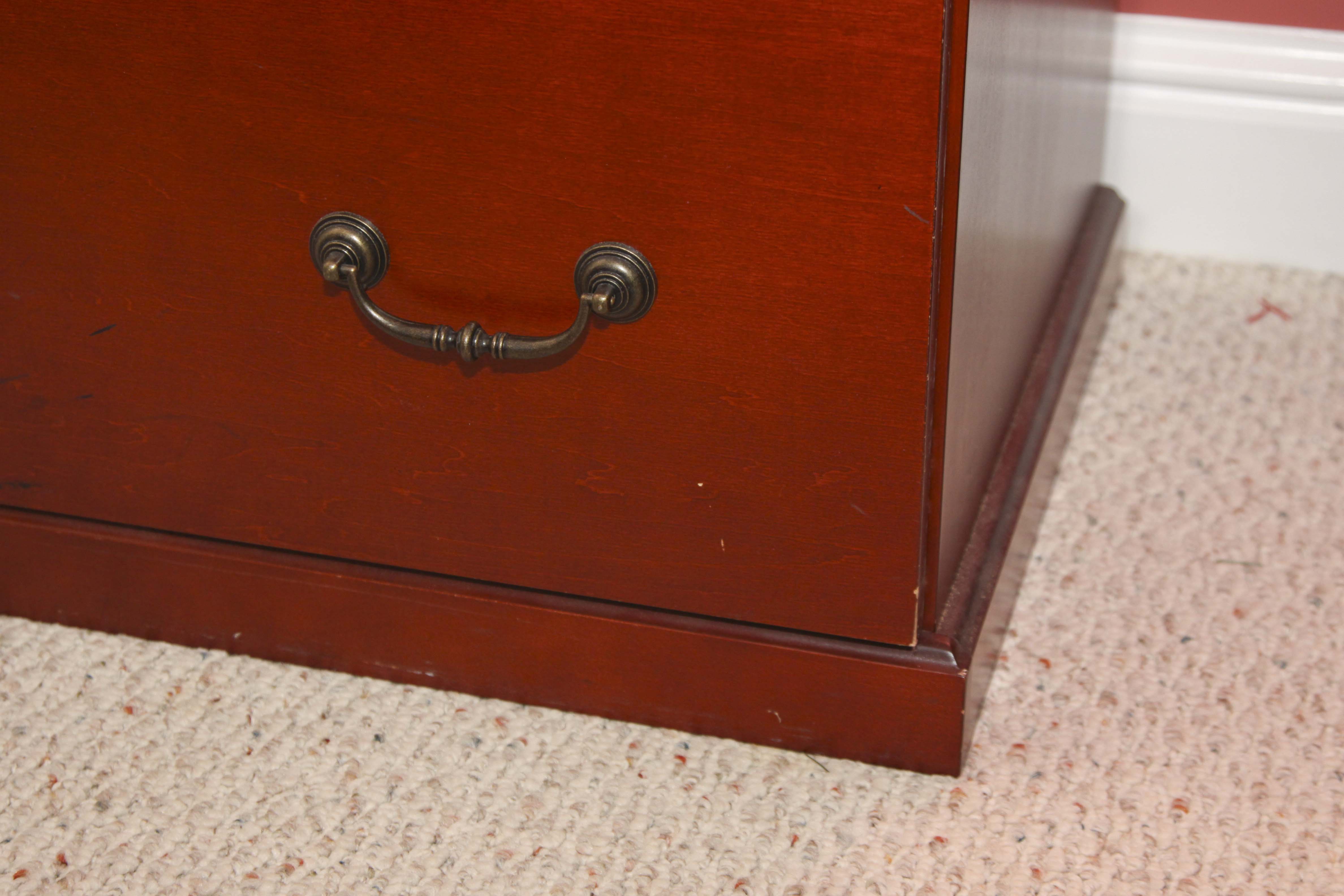 Wood Printer Stand and a Pair of filing Cabinets