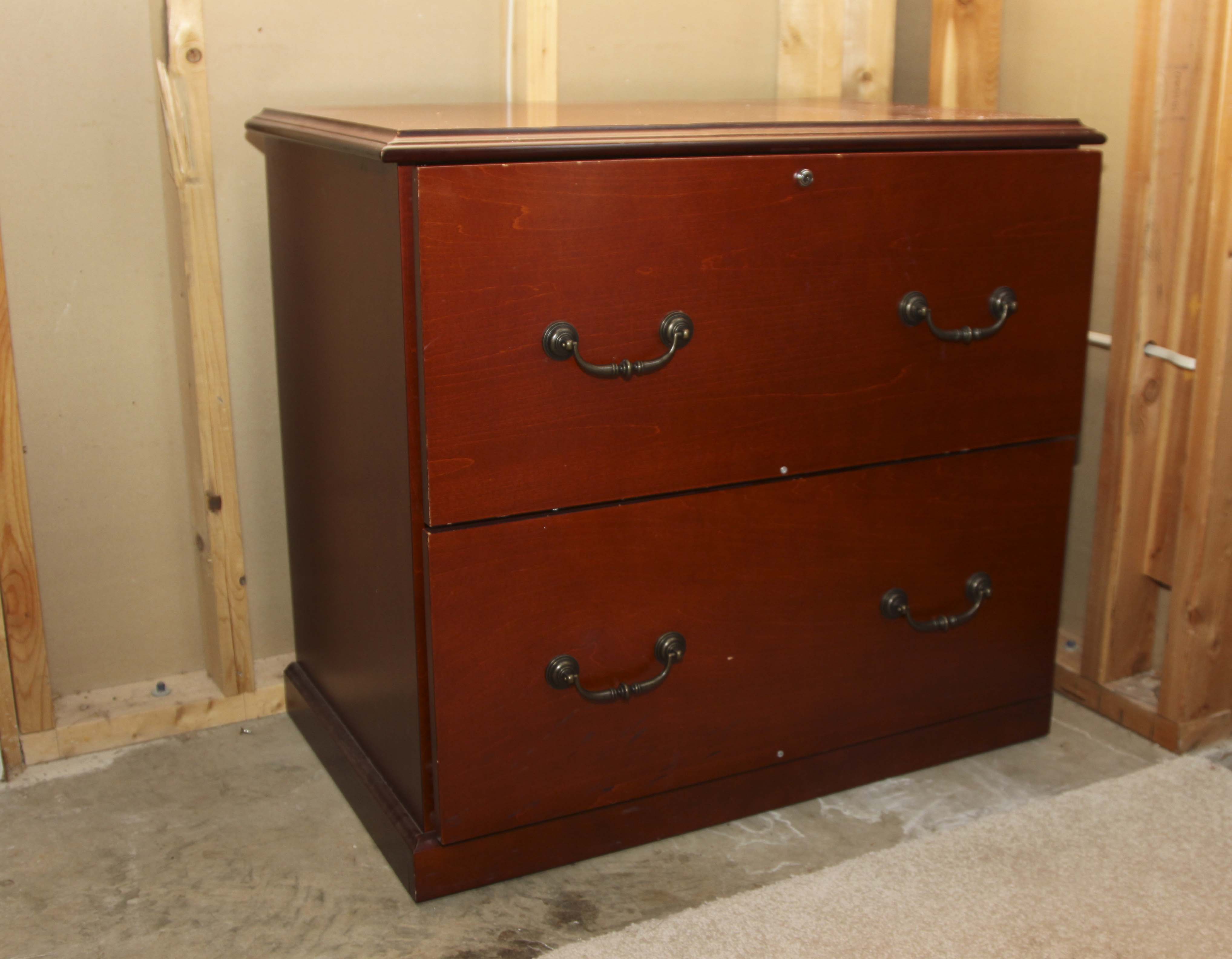 Wood Printer Stand and a Pair of filing Cabinets