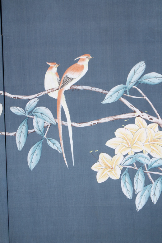 Chinese Four Panel Silk Painting