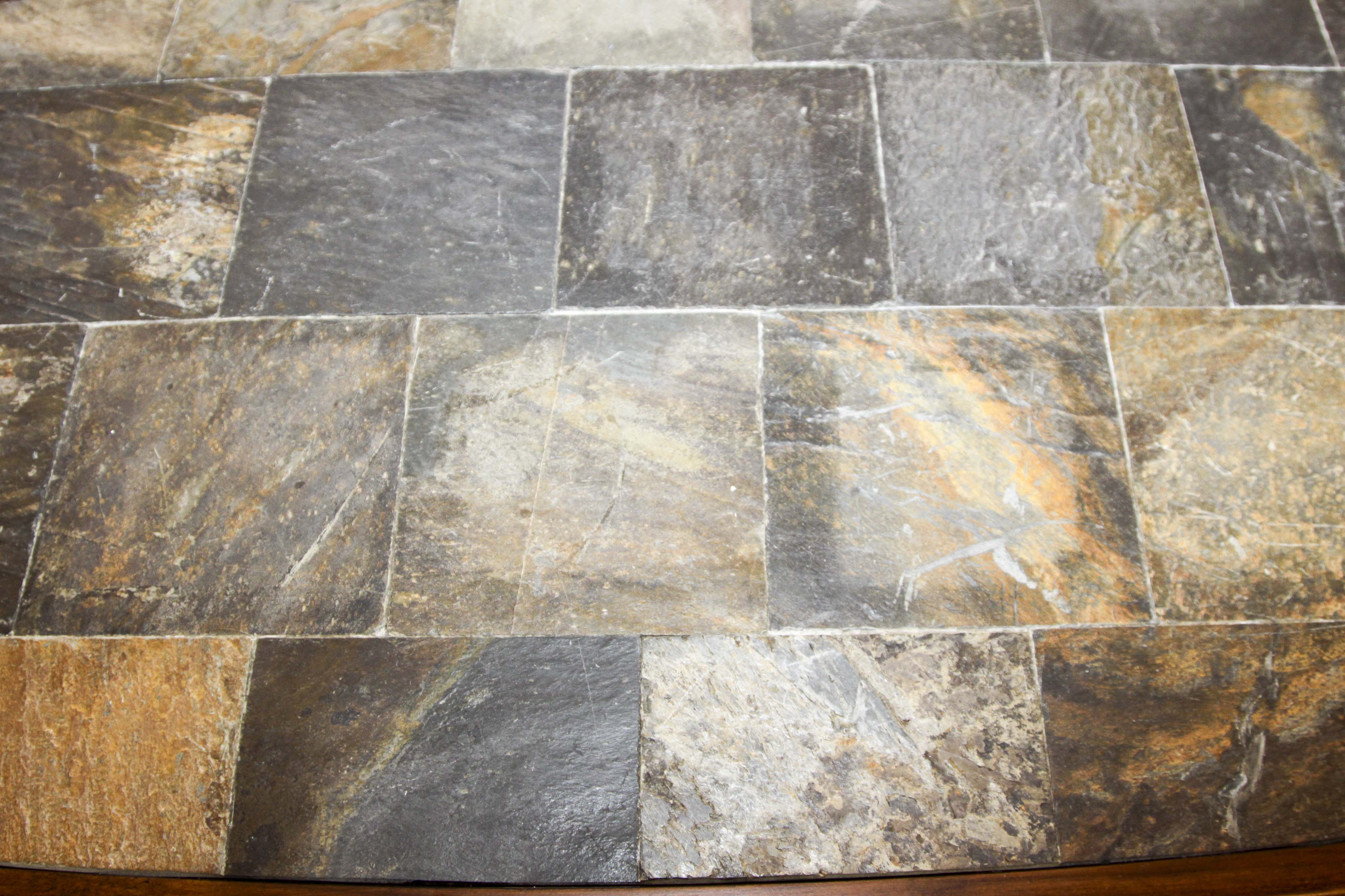 Wooden Stone Tile Coffee Table