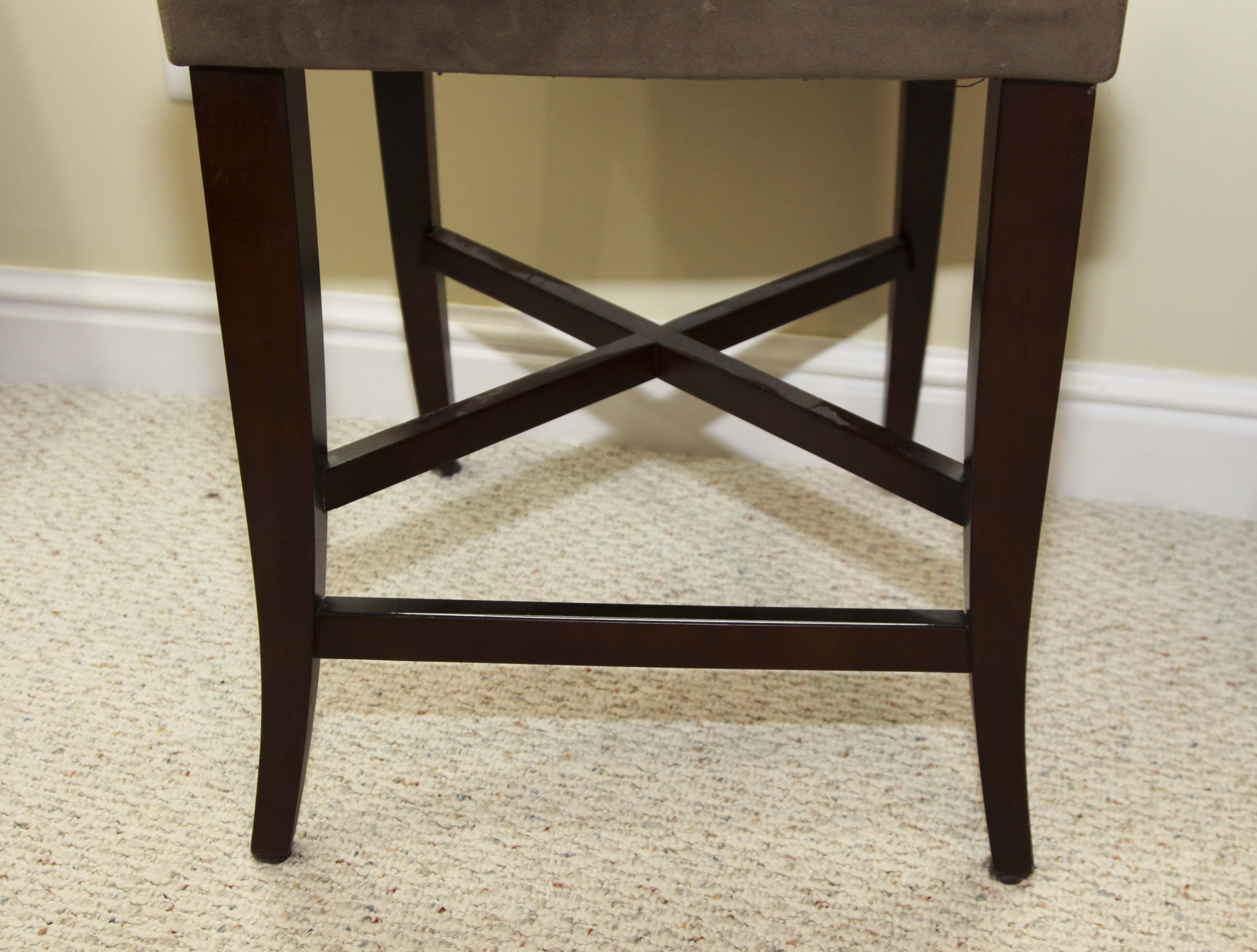 A Pair of Upholstered Counter Stools