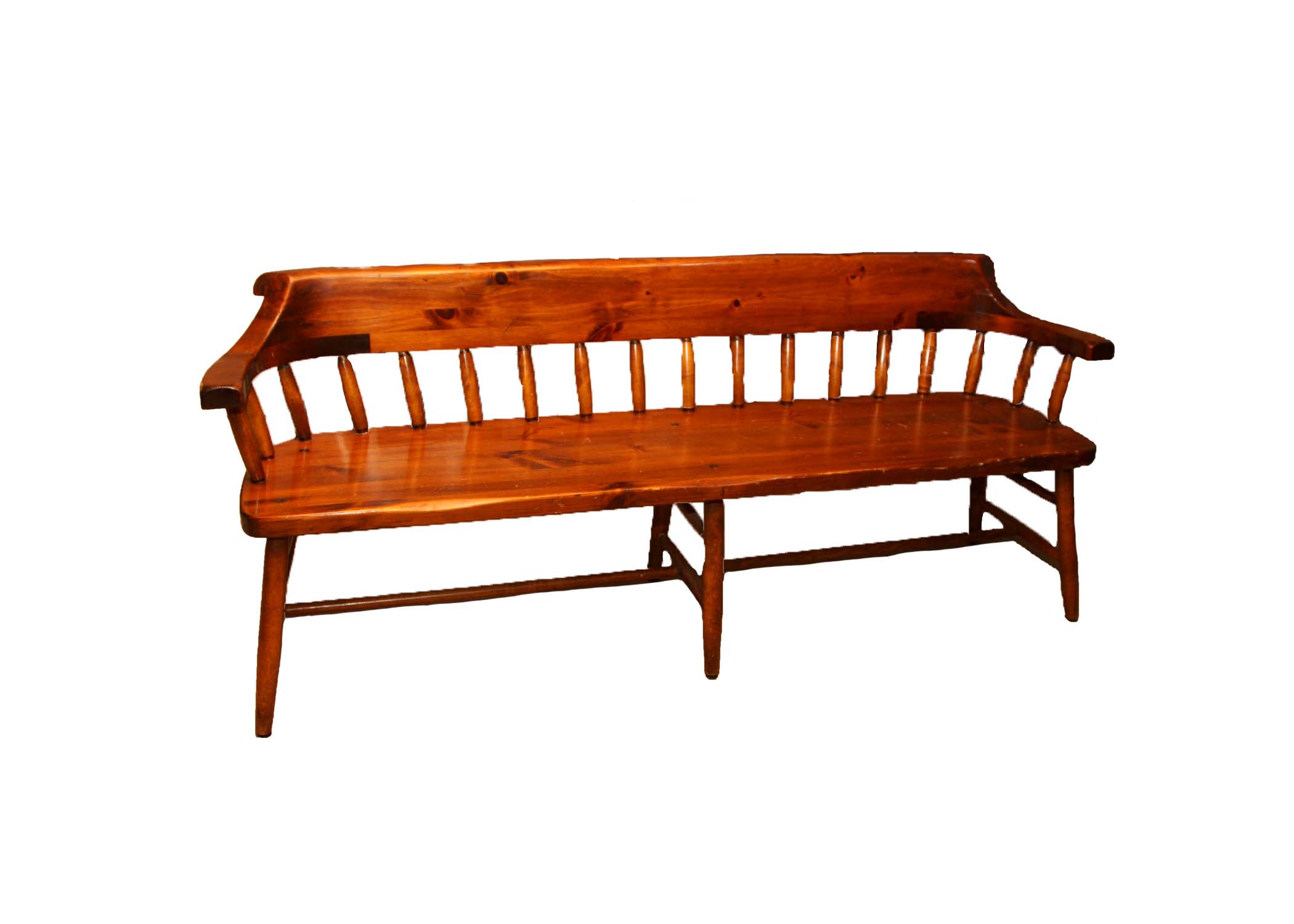 Wooden Pine Deacon's Bench