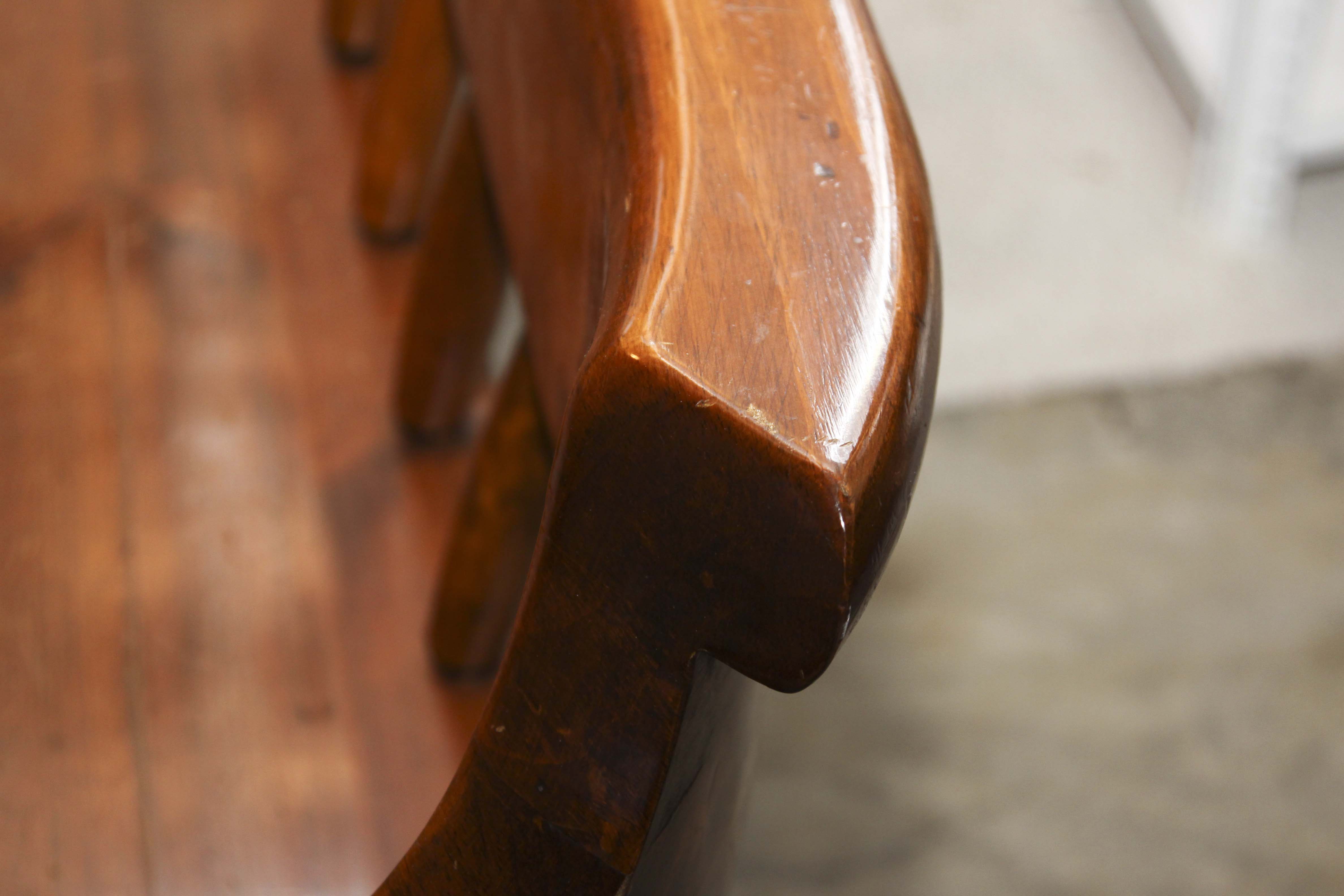 Wooden Pine Deacon's Bench