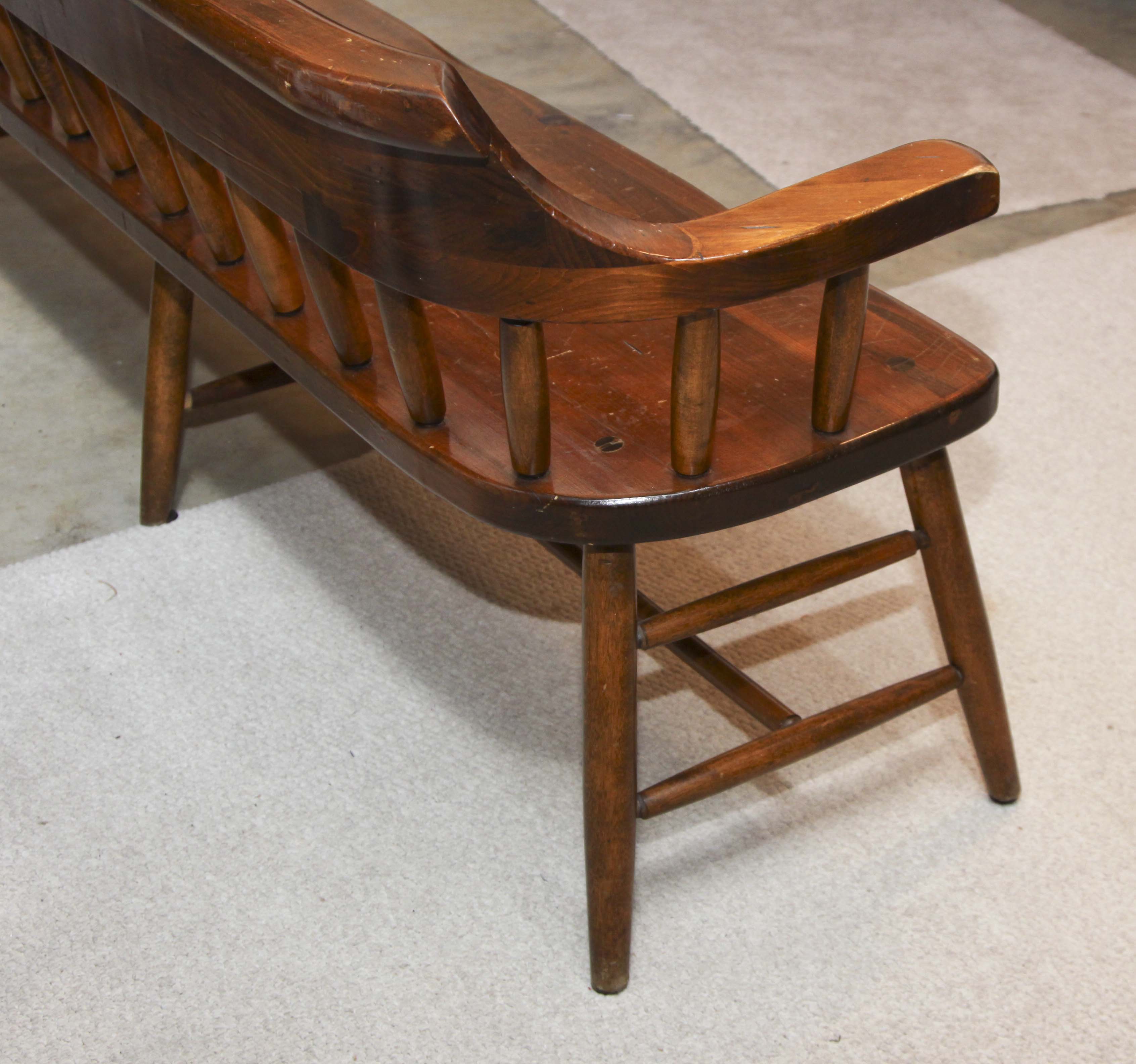 Wooden Pine Deacon's Bench