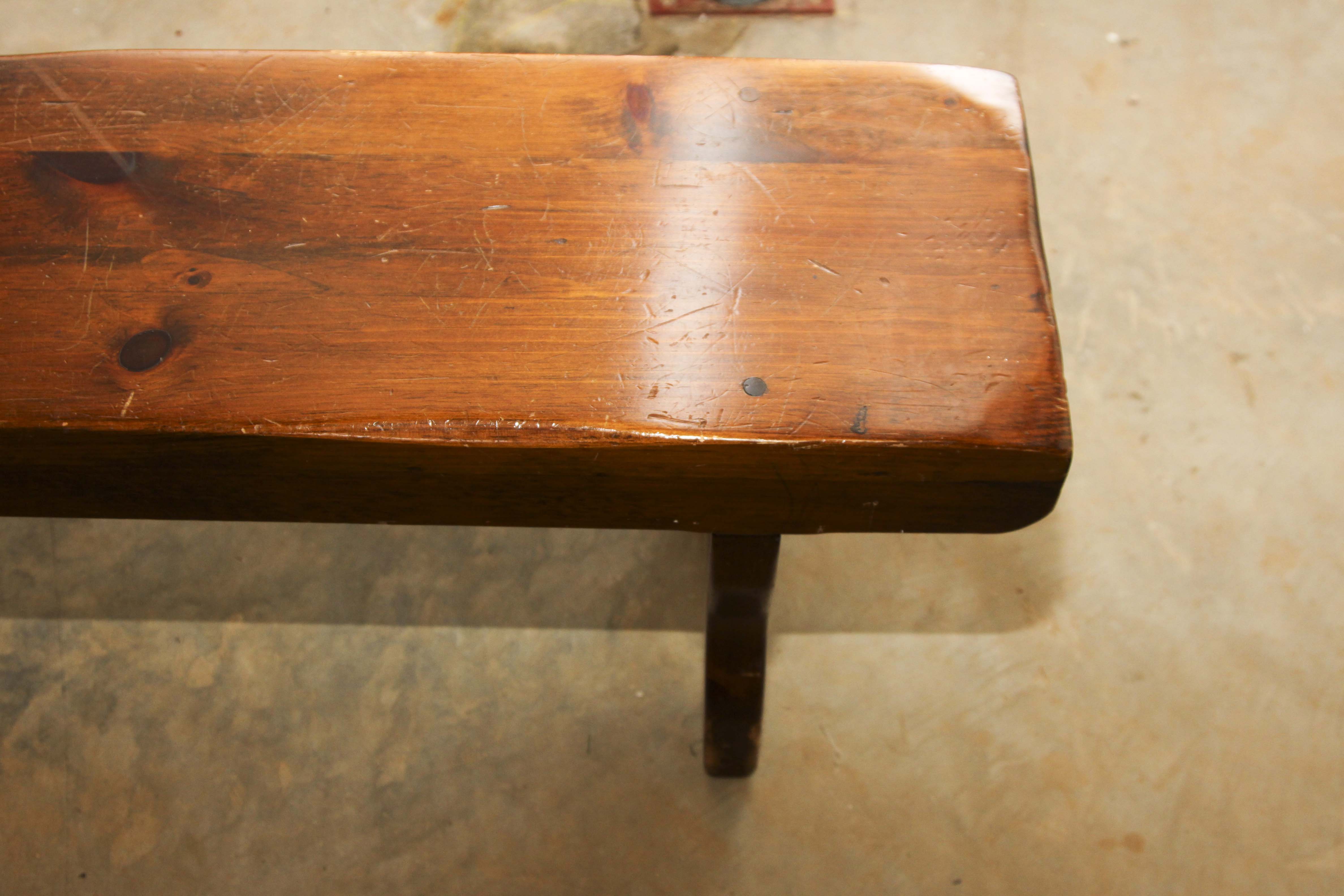 Vintage Wooden Pine Bench