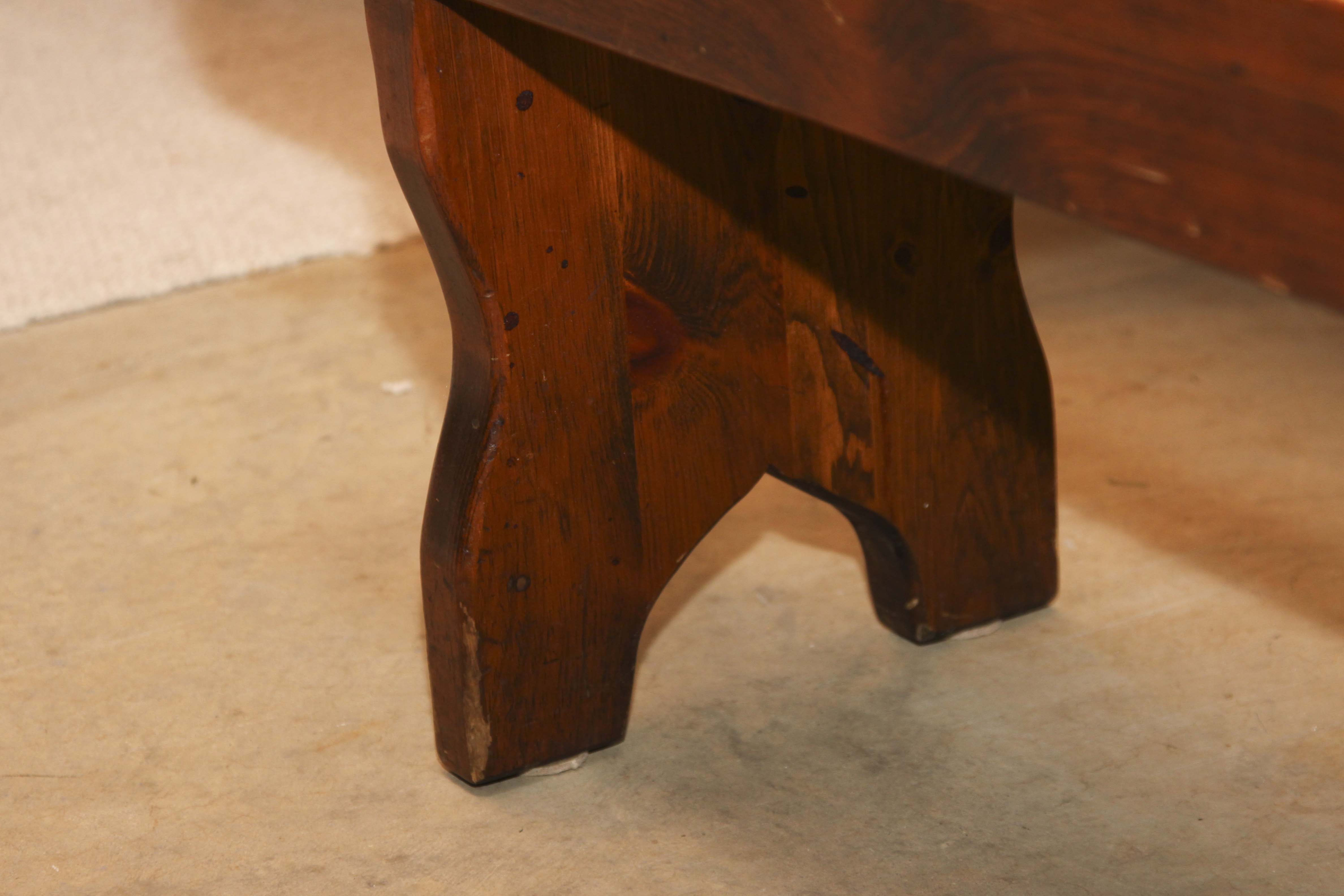 Vintage Wooden Pine Bench