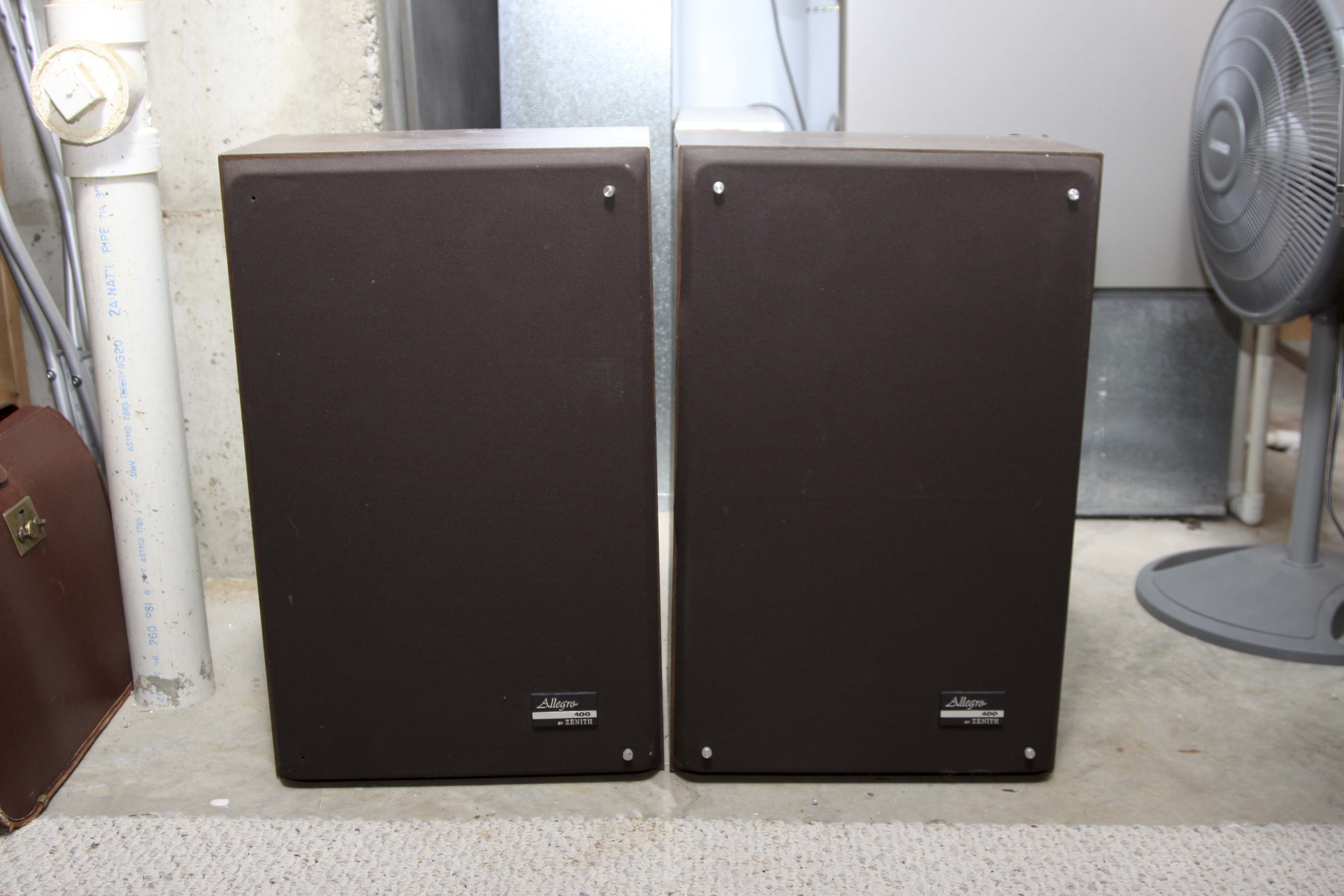 Zenith Vintage Stereo and Allegro 400 Model Speakers