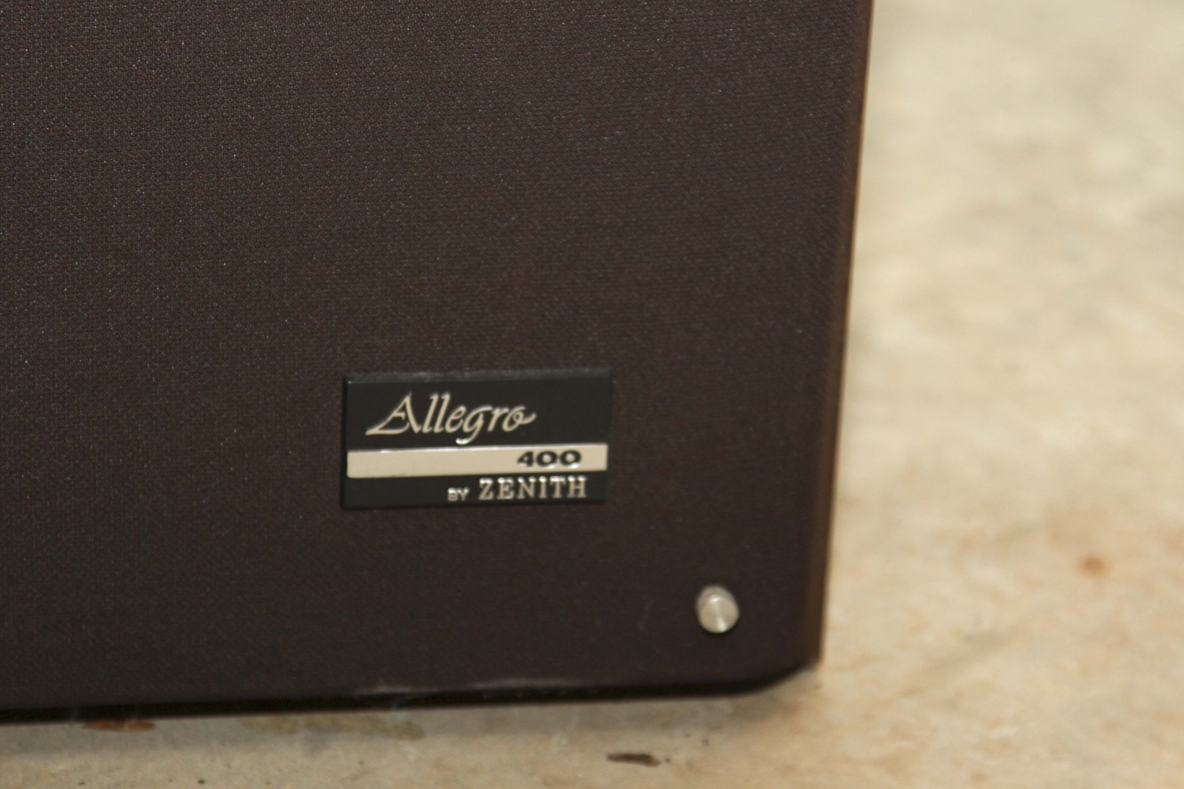 Zenith Vintage Stereo and Allegro 400 Model Speakers