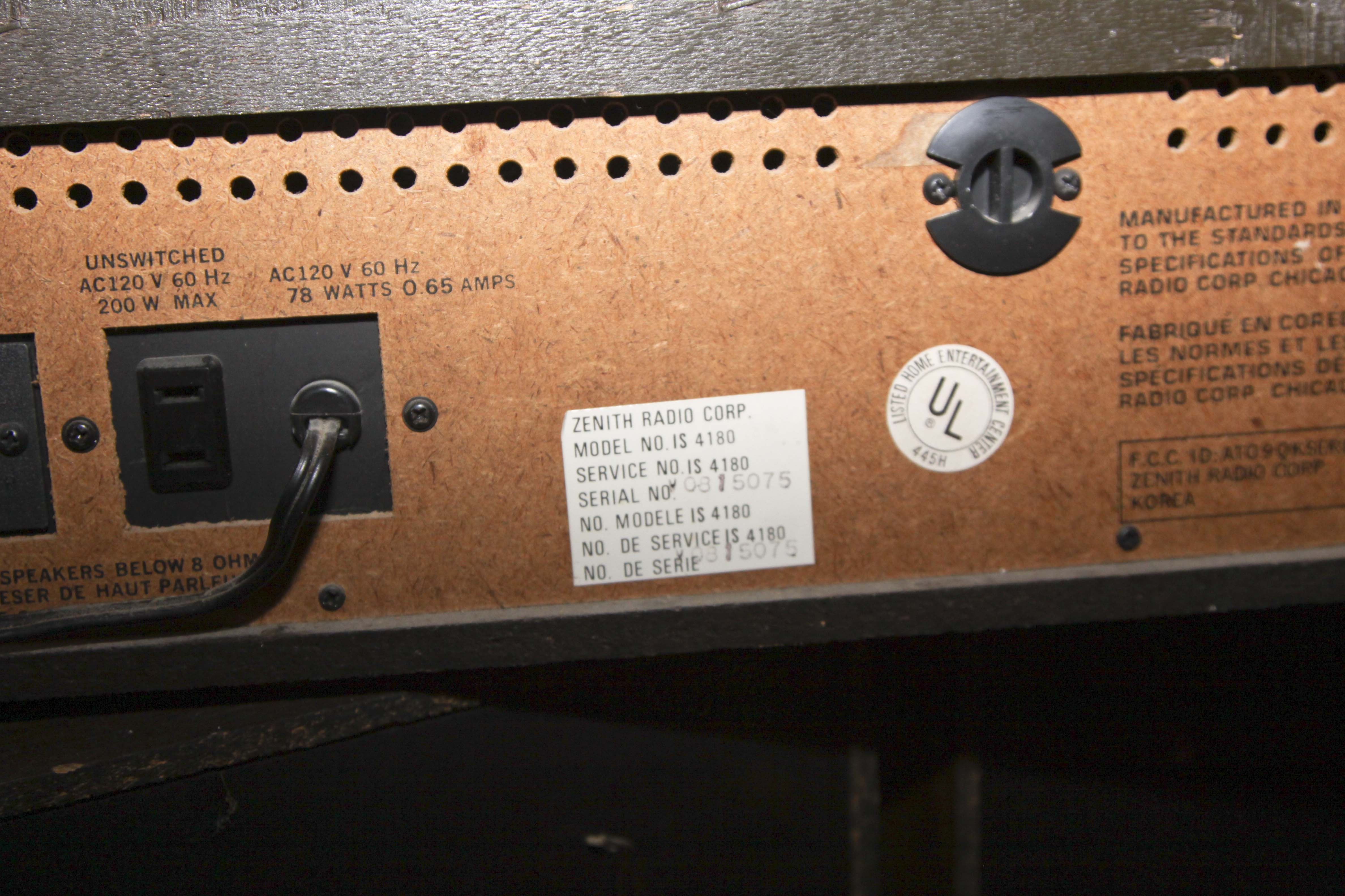 Zenith Vintage Stereo and Allegro 400 Model Speakers