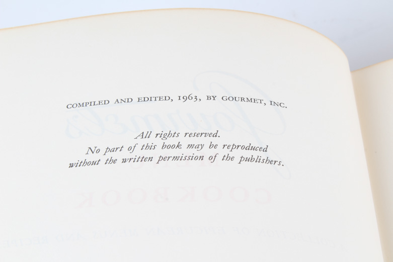 Three Volumes of "The Gourmet's Cookbook"