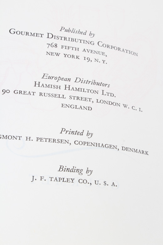 Three Volumes of "The Gourmet's Cookbook"