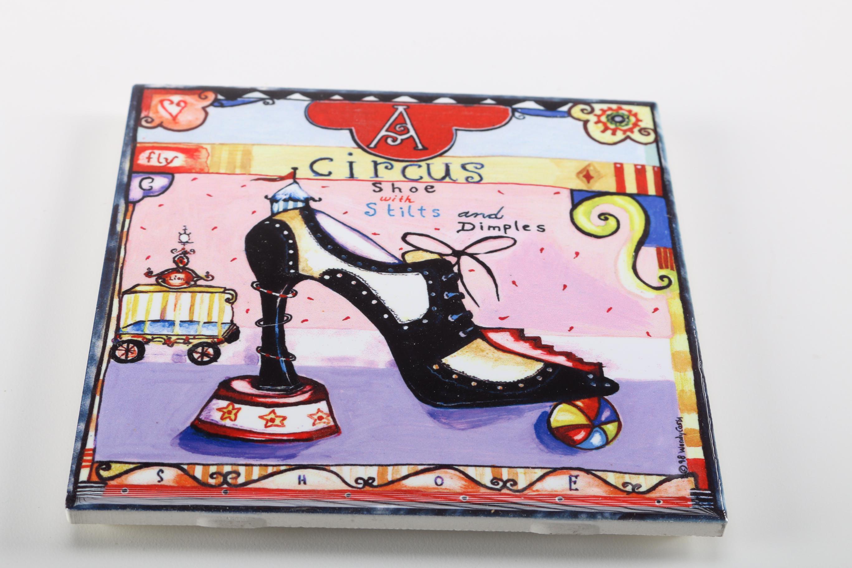 Decorative Clay Art "Maraca" Plate and Wendy Costa Trivets