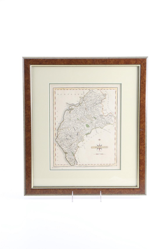 Hand-Colored Etching Map of Scotland