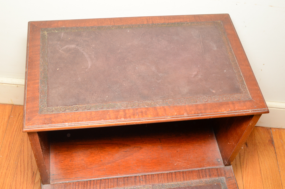 Vintage Federal Style Cherry Bed Steps