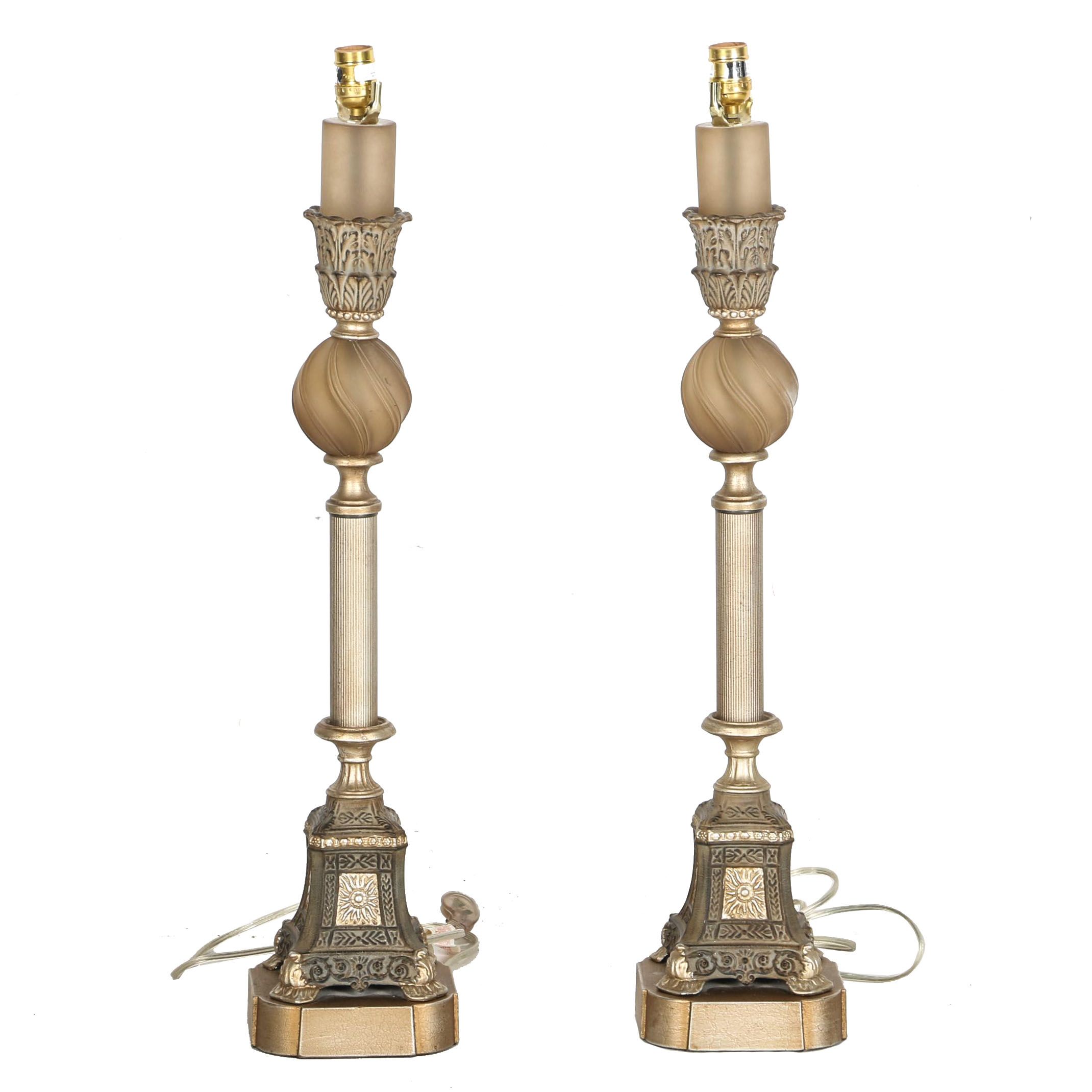 Ornate Gold Tone Lamps