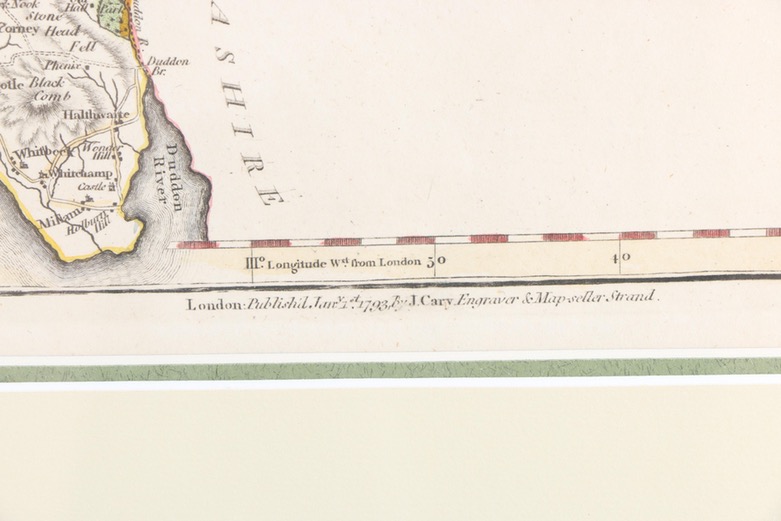 Hand-Colored Etching Map of Scotland