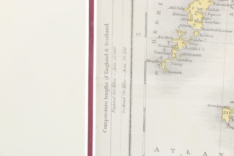 Framed Lithograph of a Map of Scotland