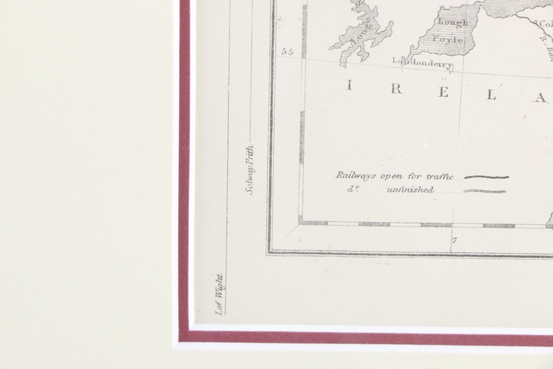 Framed Lithograph of a Map of Scotland