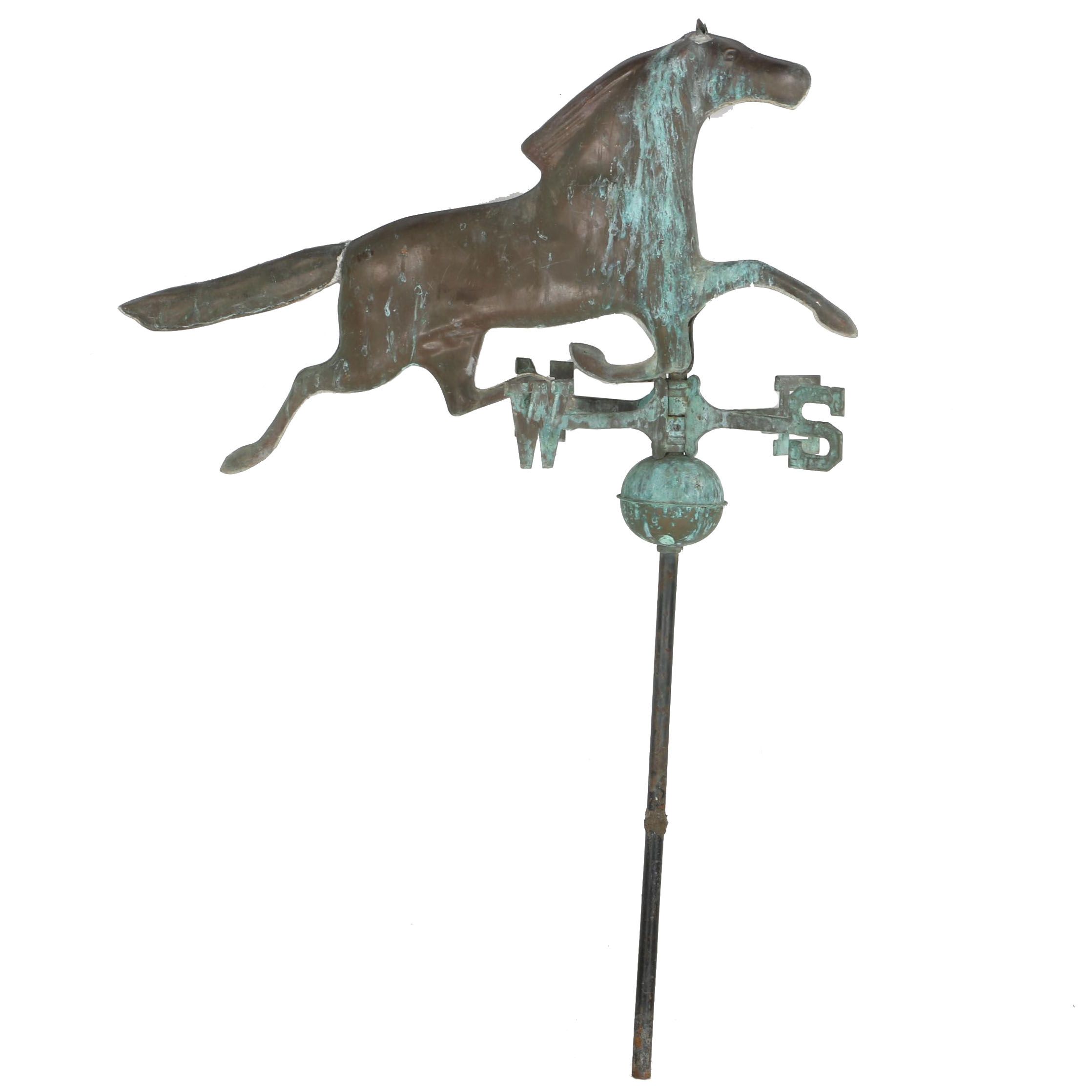 Steel and Iron Horse Motif Weathervane