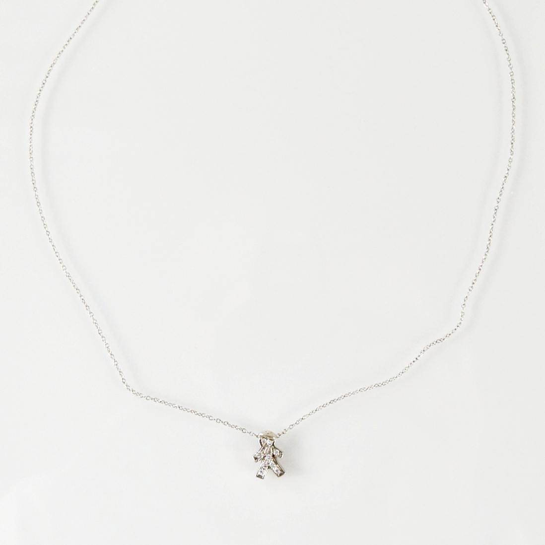 Diamond 'Boy' Pendant Necklace