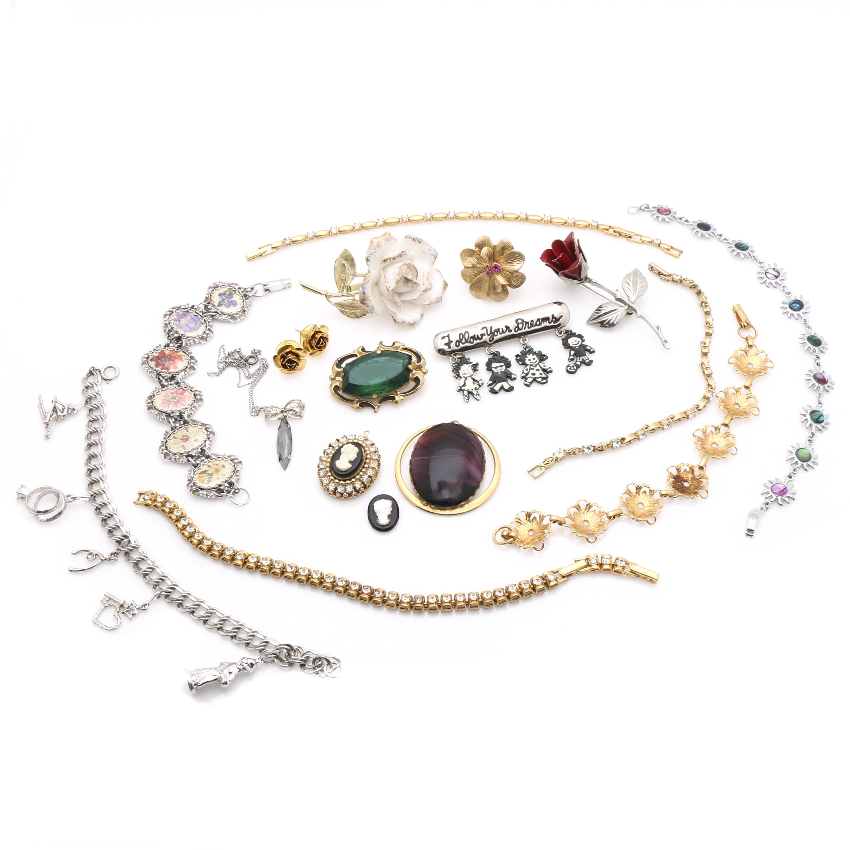 Silver and Gold Tone Costume Jewelry