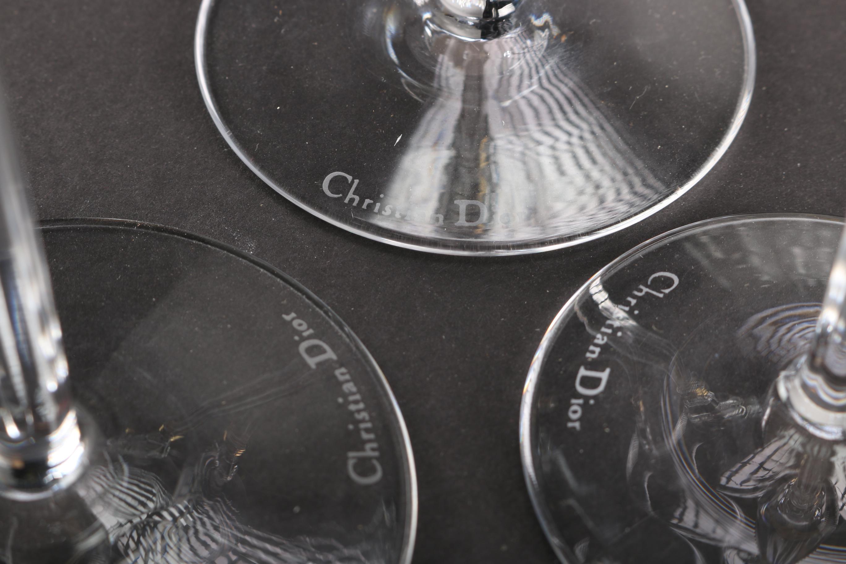 Christian Dior Crystal Glasses