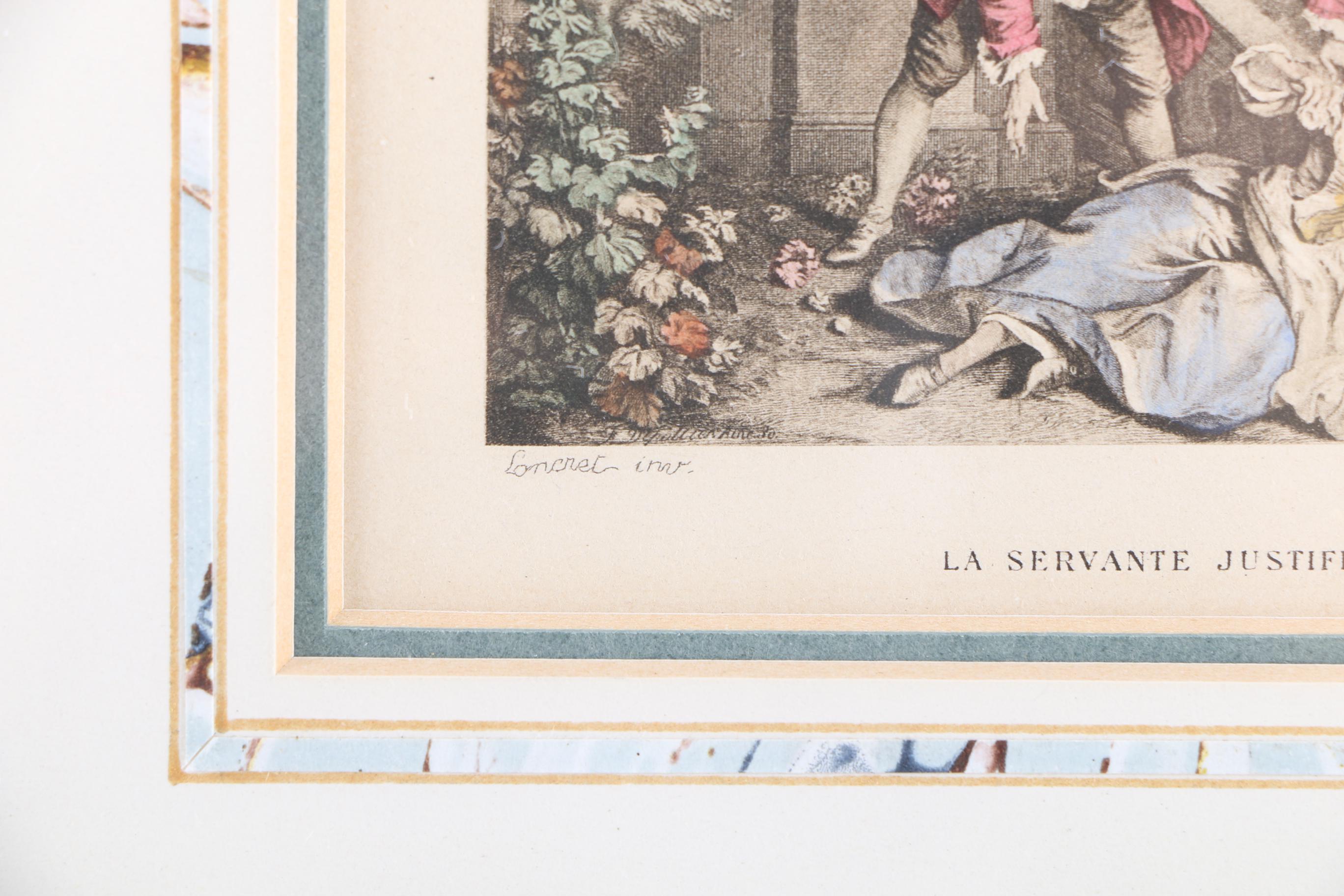 Colored Lithographs After Genre Scenes