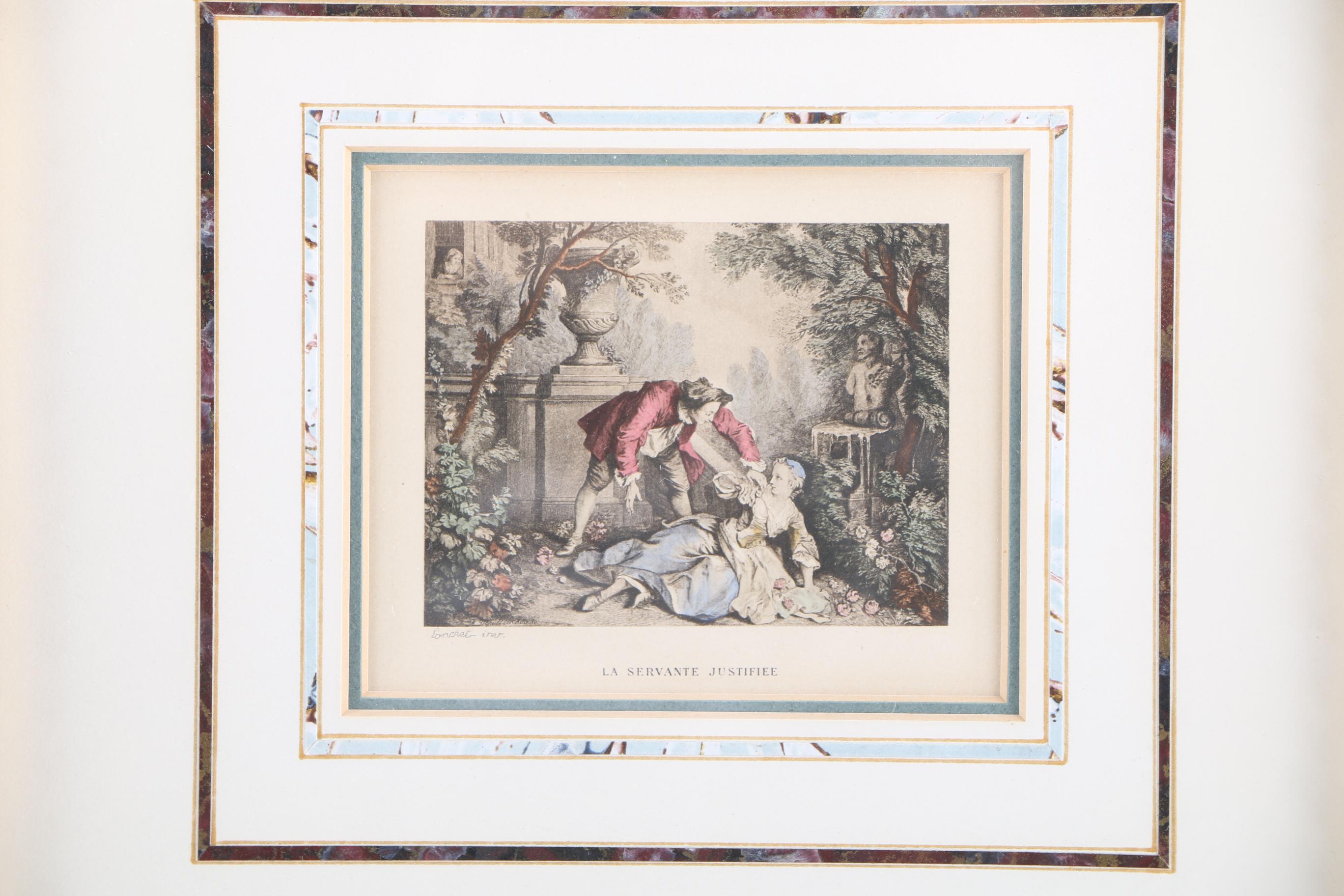 Colored Lithographs After Genre Scenes