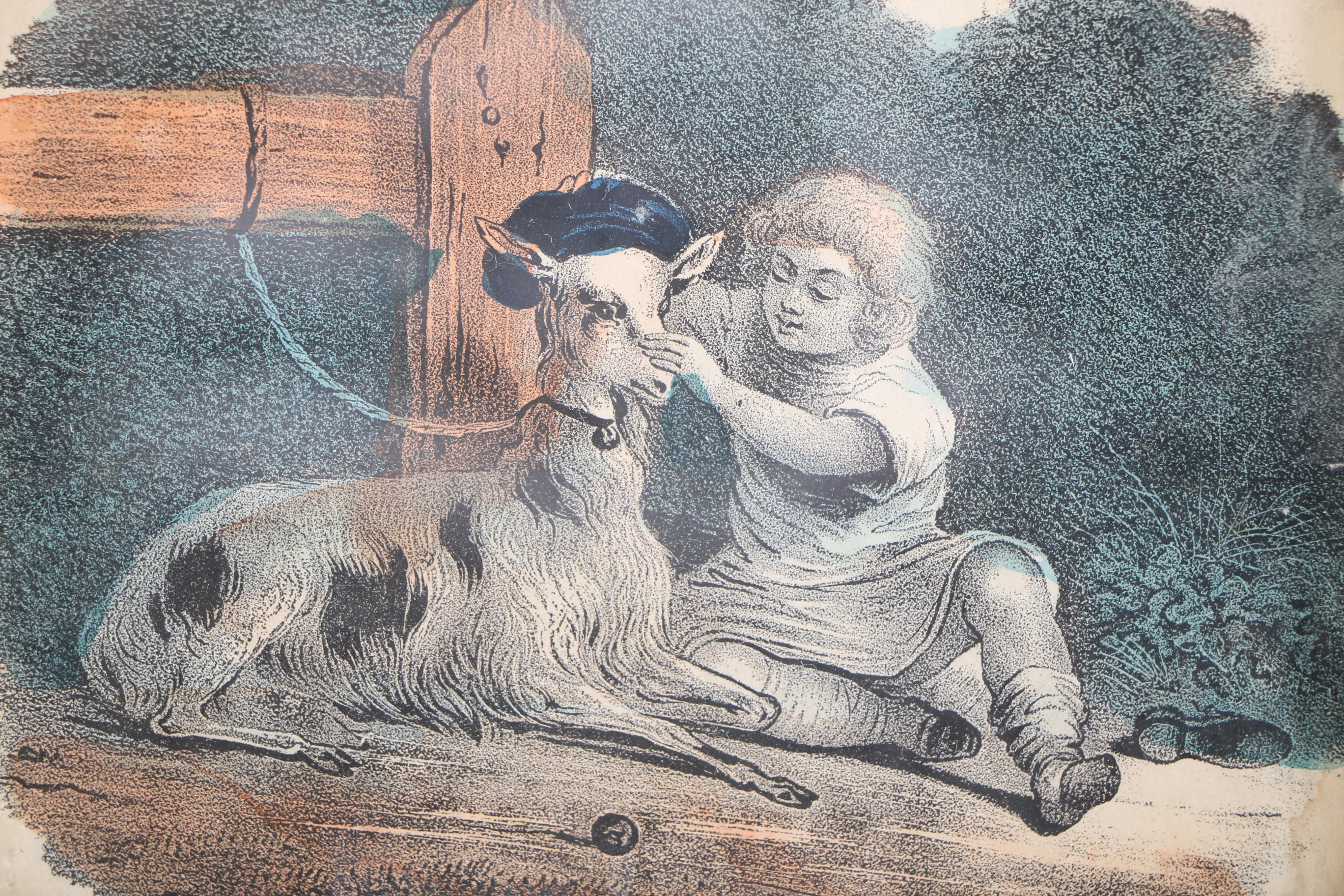 Colored Lithographs After Genre Scenes