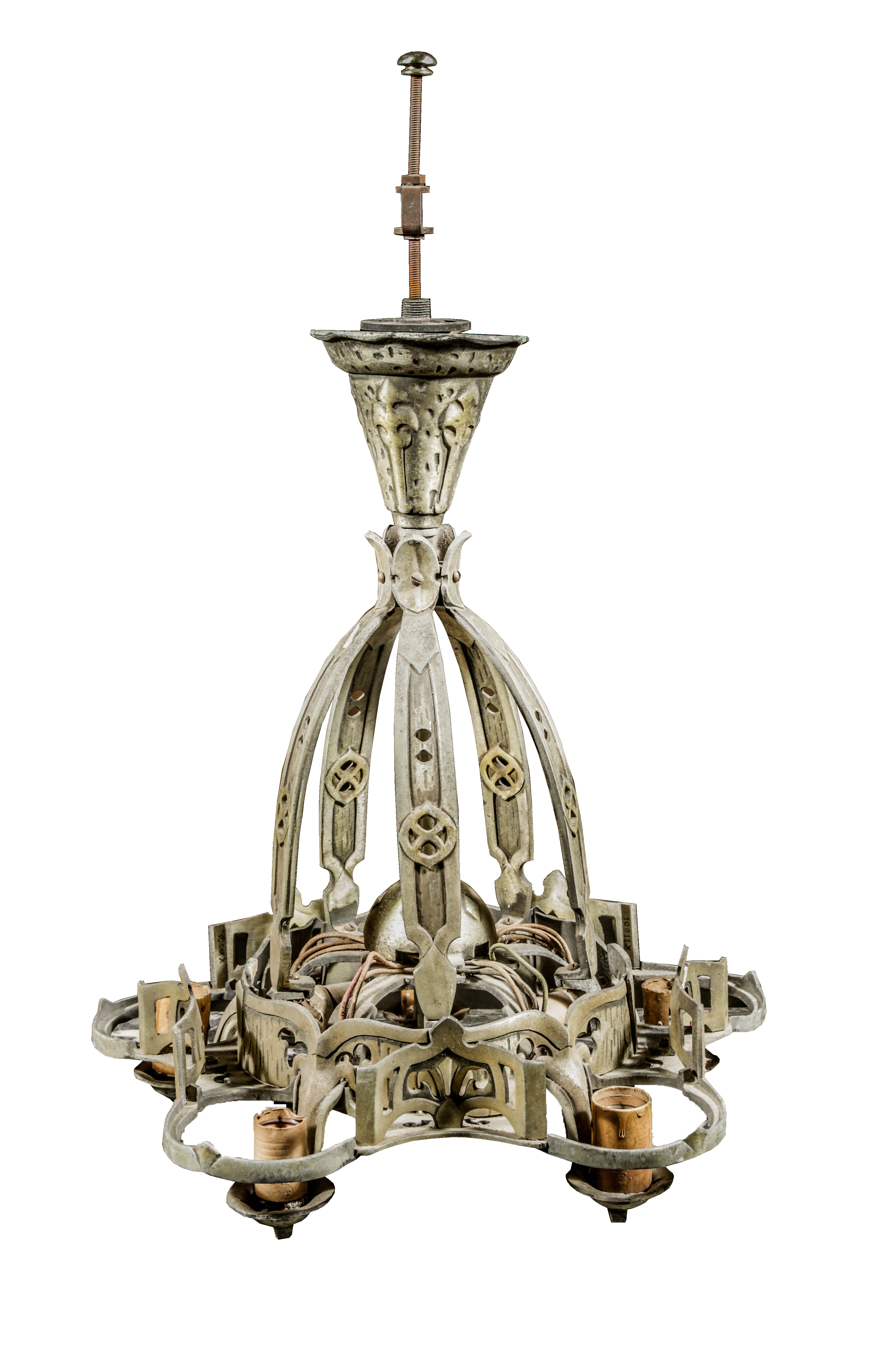 Ornate Cast Iron Chandelier