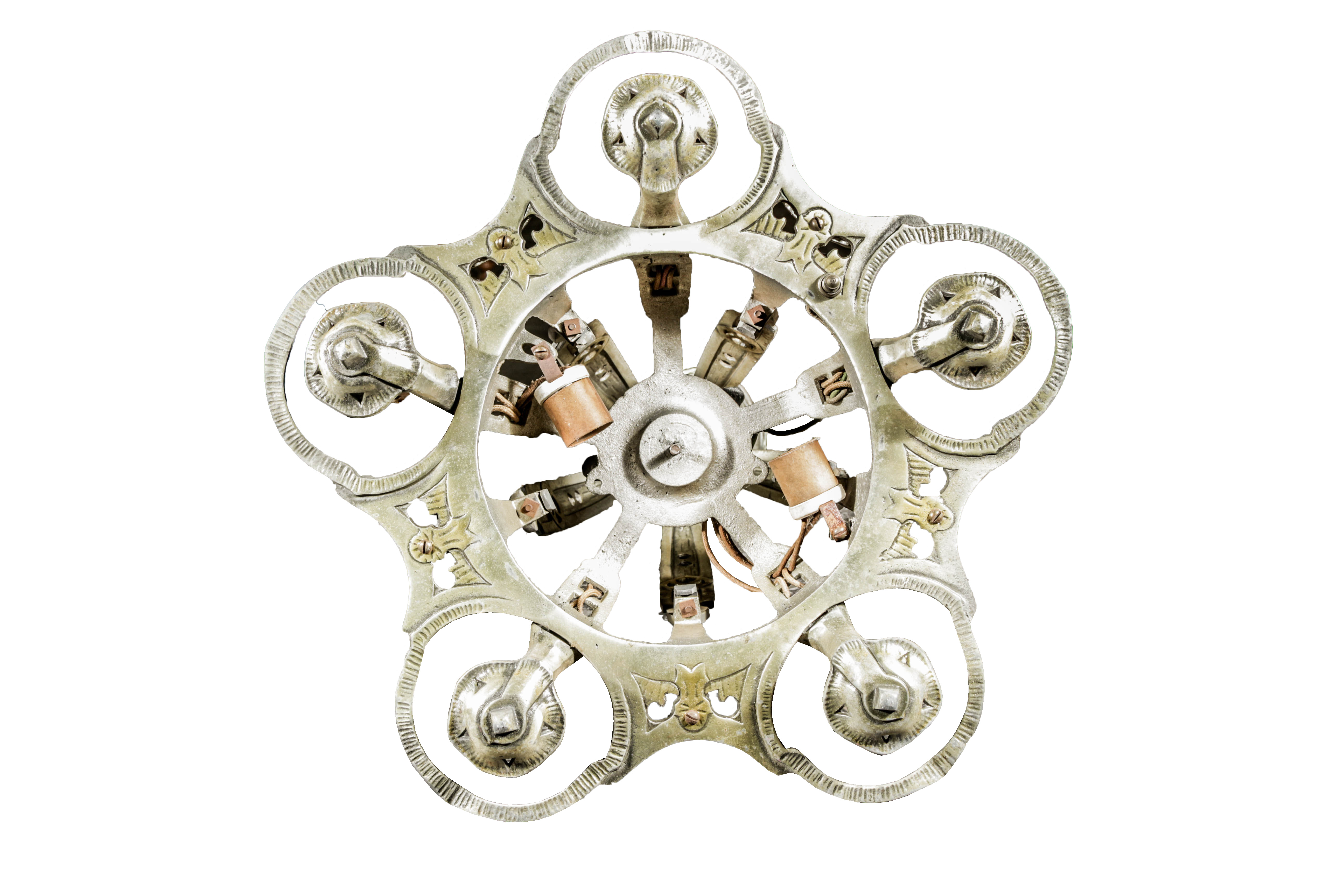 Ornate Cast Iron Chandelier