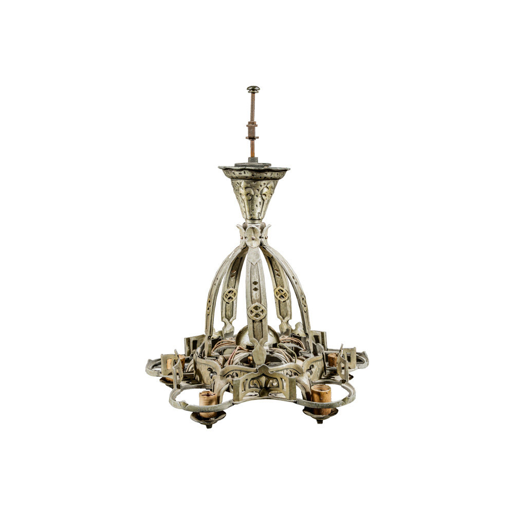 Ornate Cast Iron Chandelier