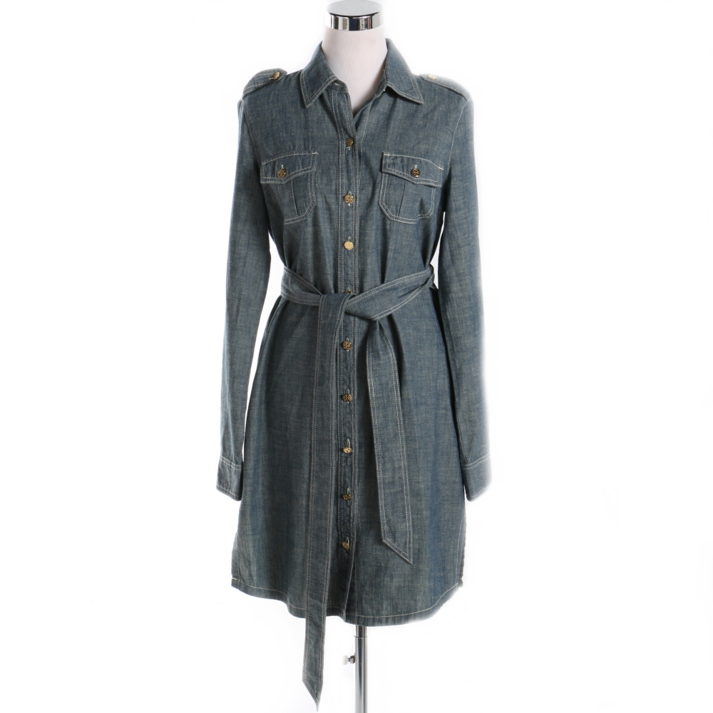 Tory Burch Denim Shirt Dress