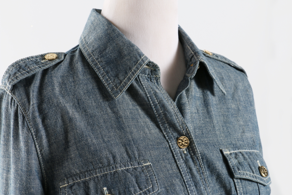 Tory Burch Denim Shirt Dress