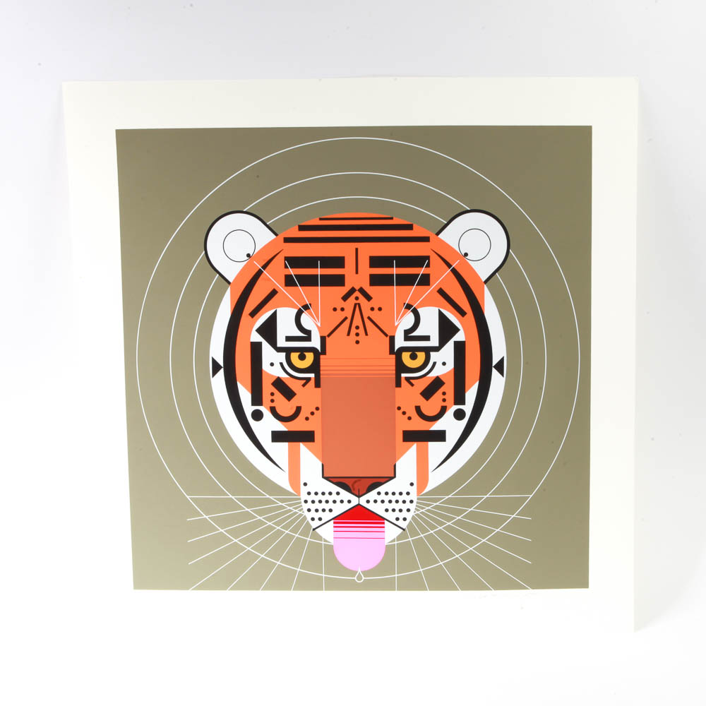 Charley Harper Limited Edition Serigraph "Cool Carnivore"