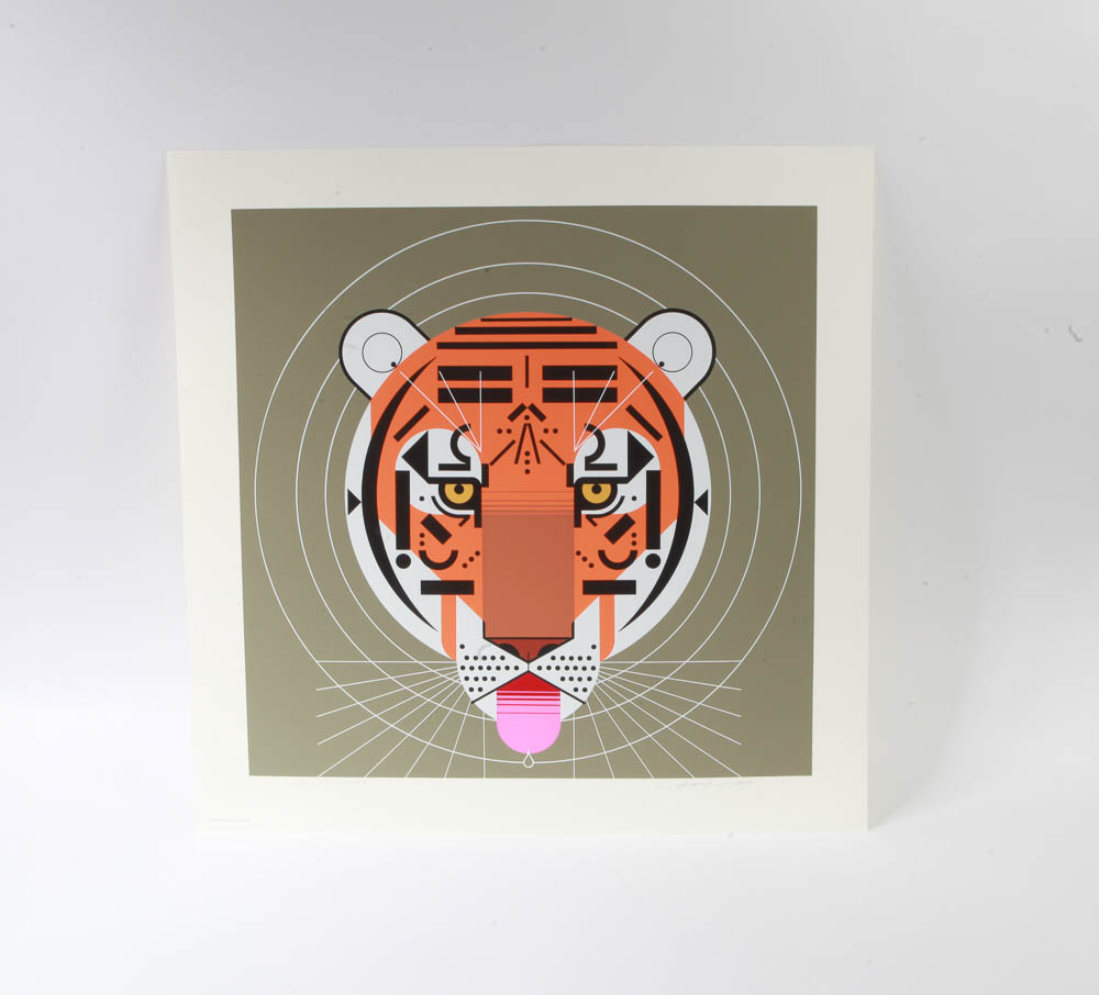 Charley Harper Limited Edition Serigraph "Cool Carnivore"