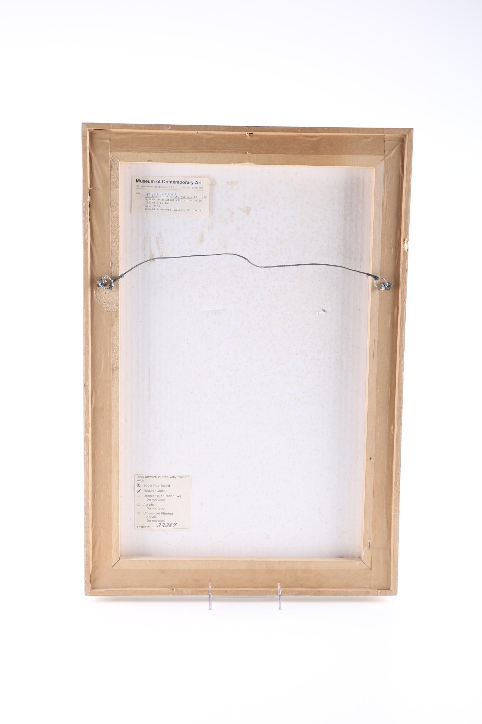 Tim Rollins + K.O.S. Limited Edition Aquatint "The Temptation of St. Anthony IX"