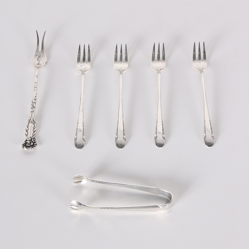 1894 Reed & Barton "La Reine" Forks and Other Sterling Silver Flatware