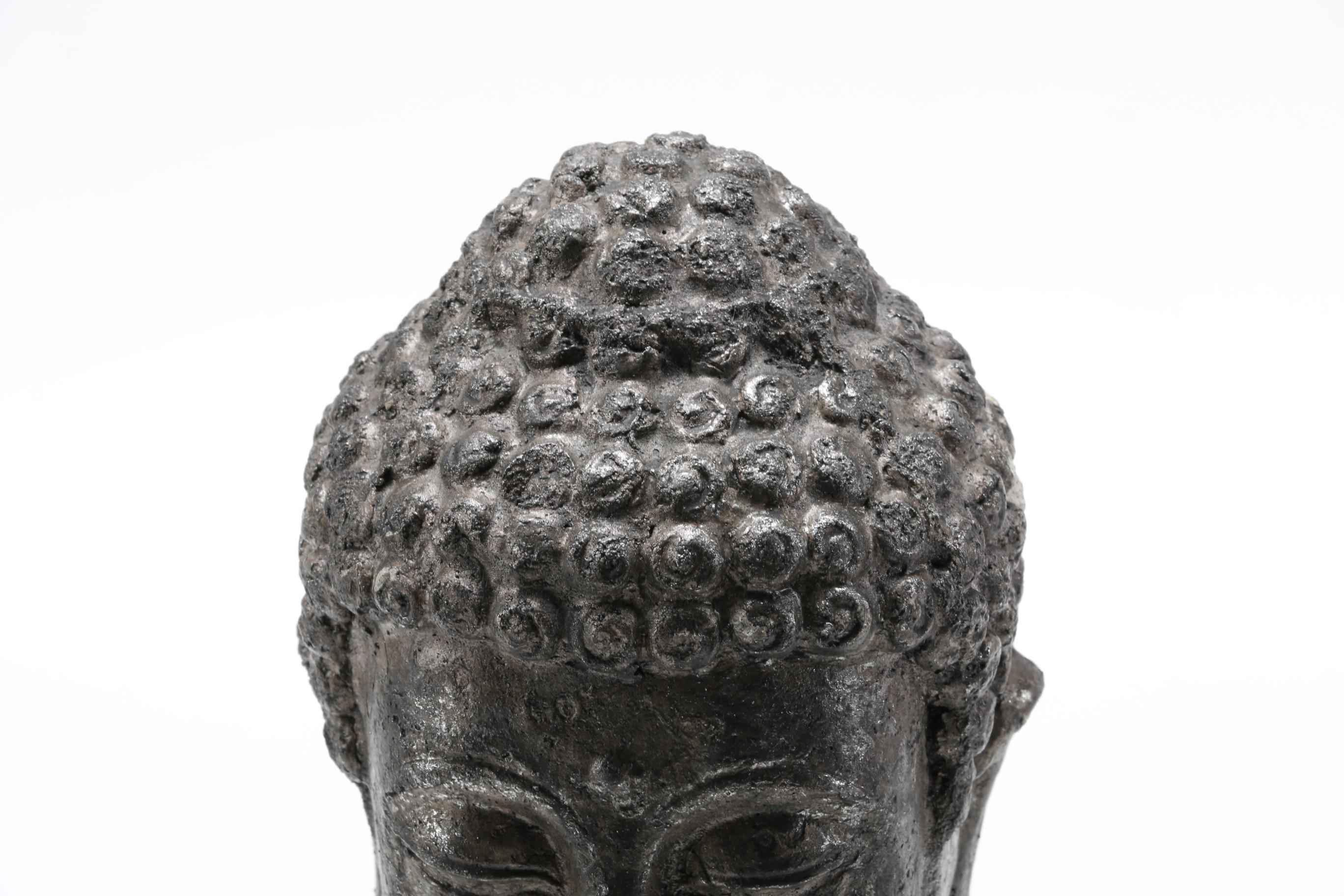 Cast Stone Buddha Bust