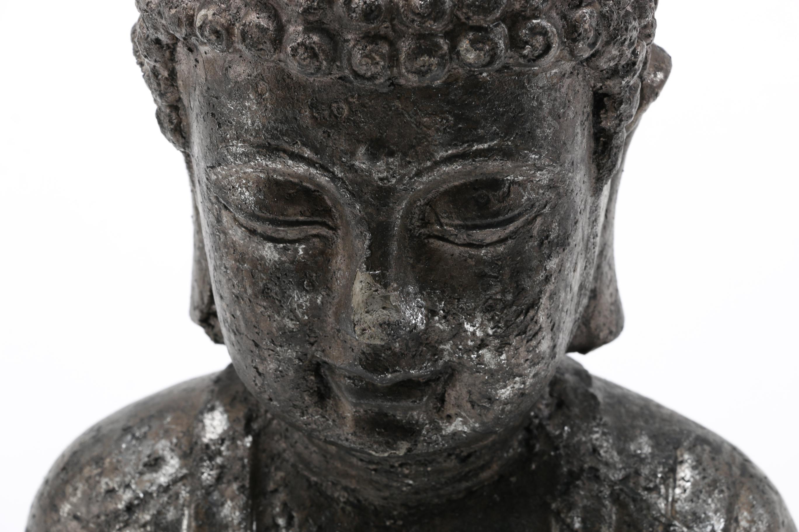 Cast Stone Buddha Bust