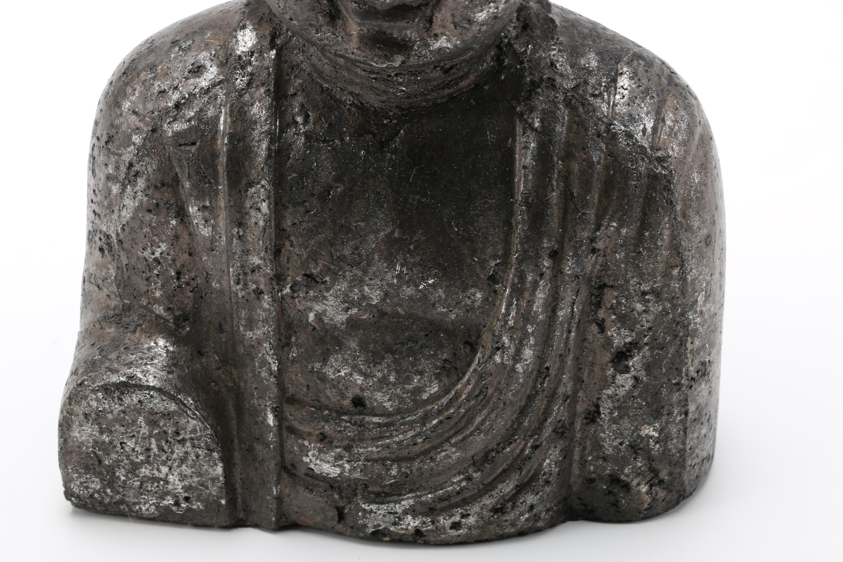 Cast Stone Buddha Bust
