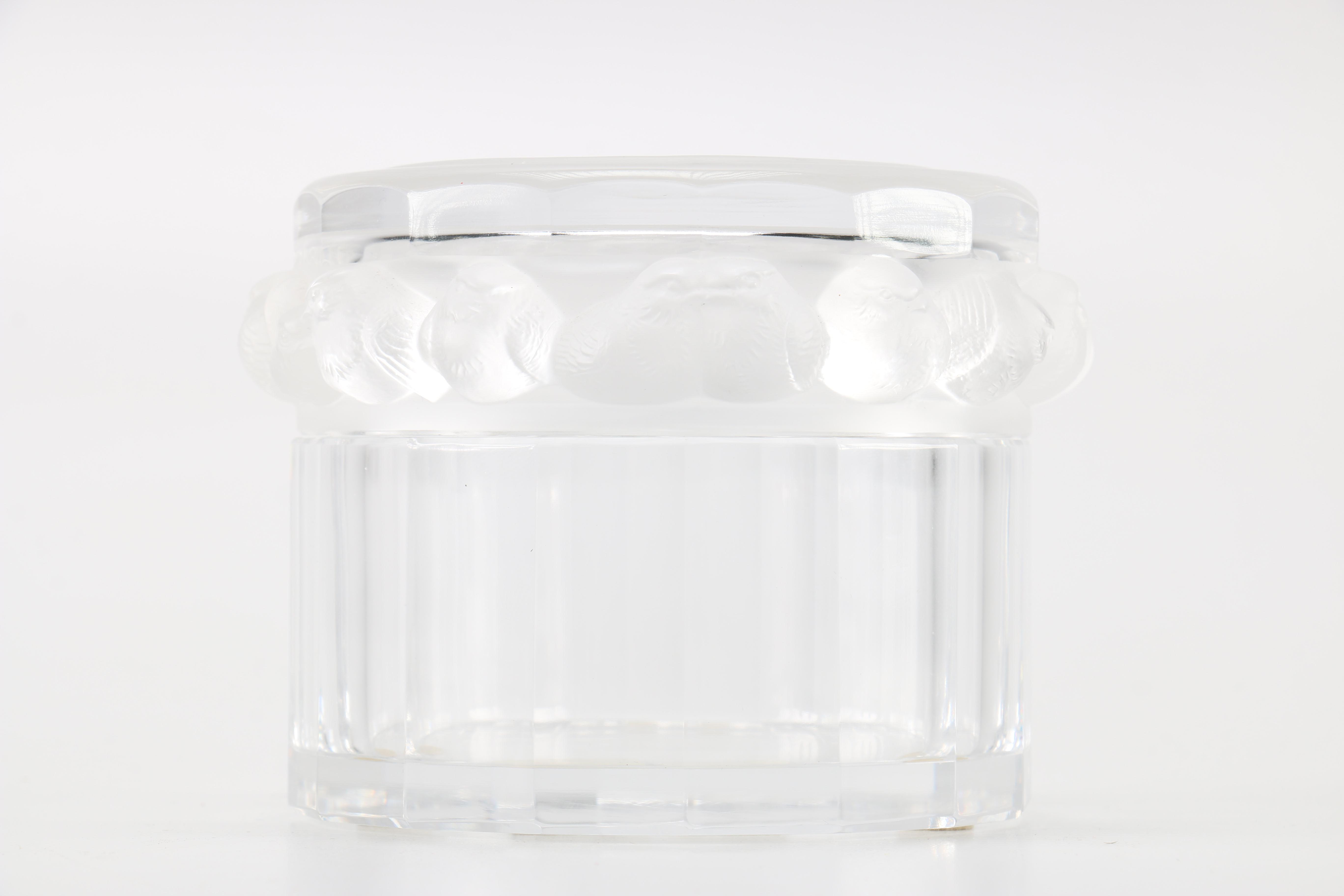 Lalique Crystal Jar With Birds