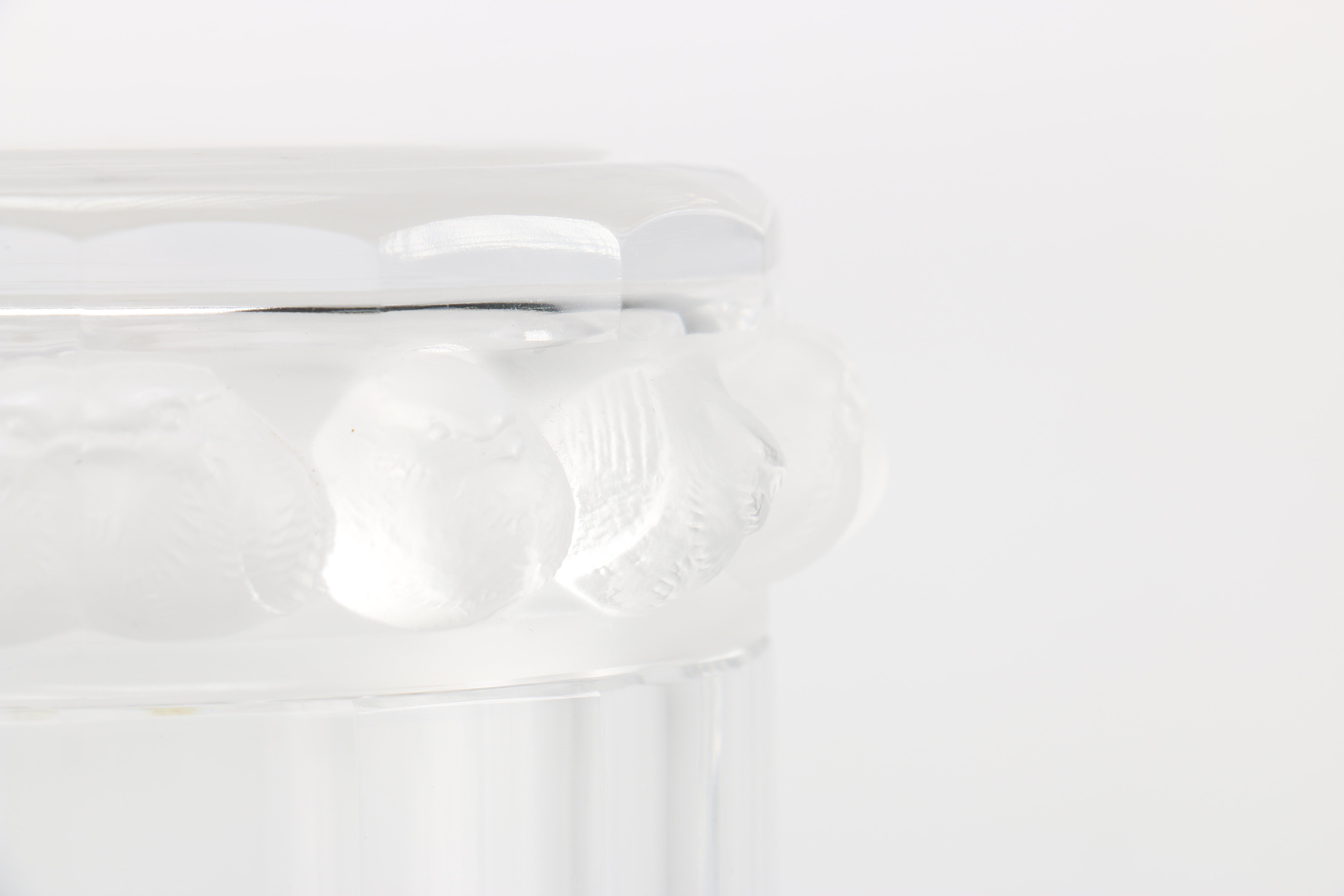 Lalique Crystal Jar With Birds